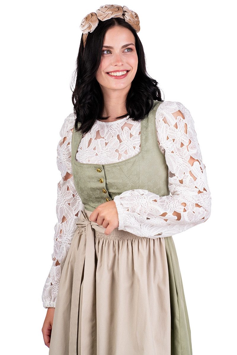 Alpenfee Tracht Dirndl Midi Dirndl 2tlg.