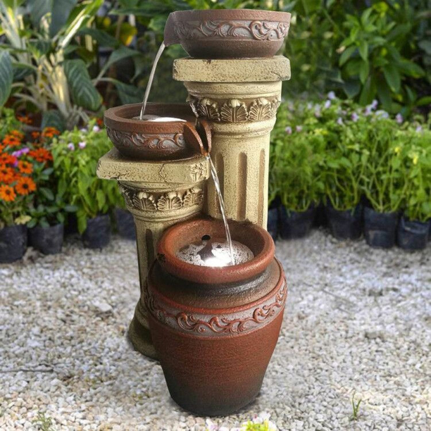 Wehmann Gartenbrunnen Solarbrunnen Toskana, 80 cm