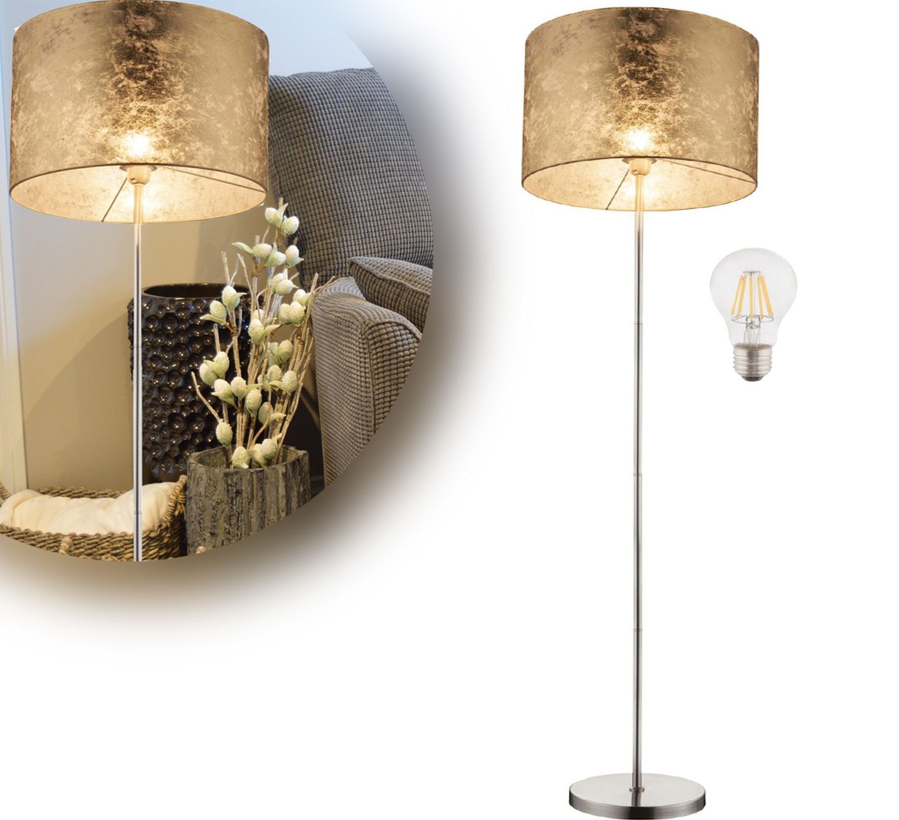 bmf-versand Stehlampe Stehlampe Wohnzimmer Stehleuchte LED