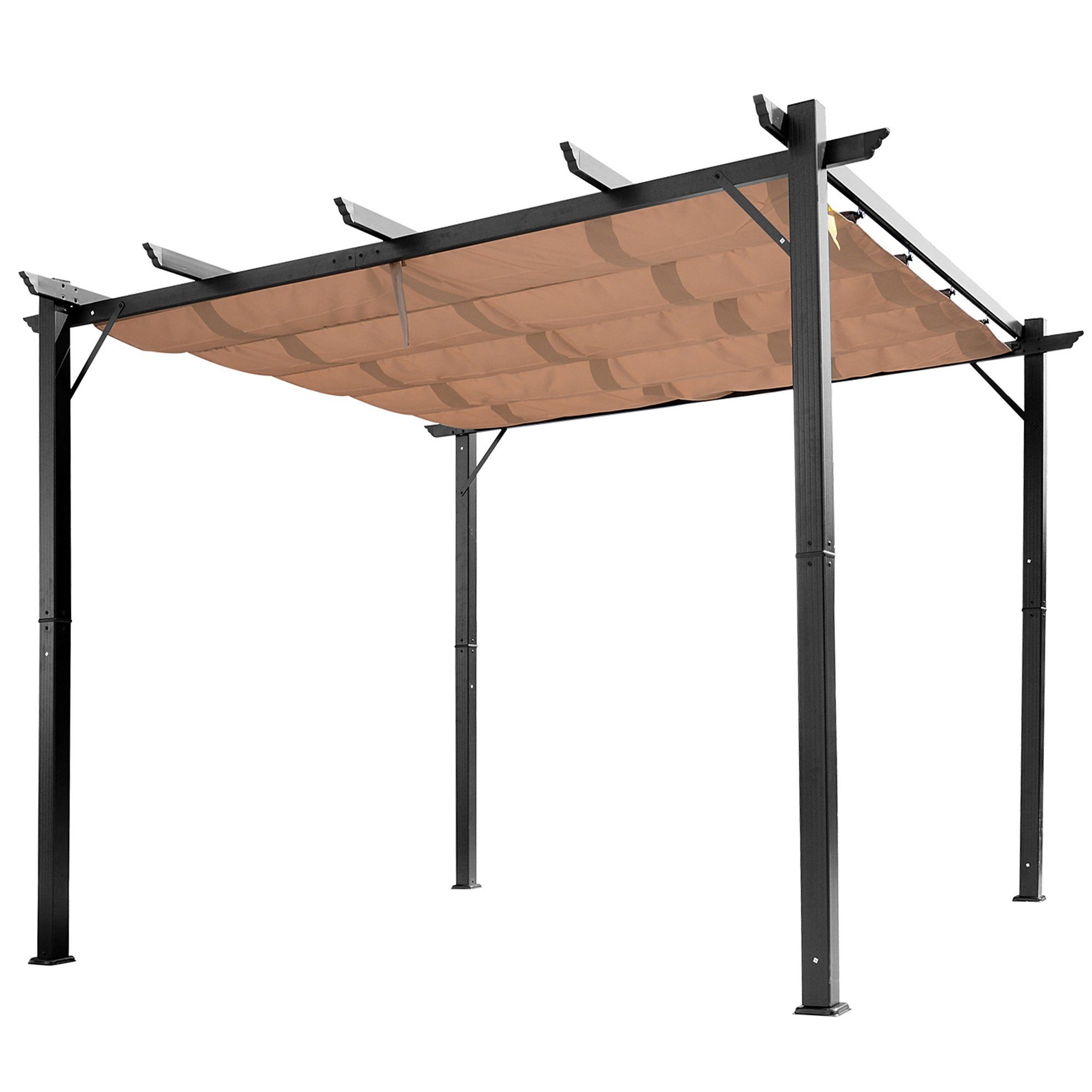Outsunny Pergola Geburtstag Schatten, UV-Schutz, Wasserfest,
