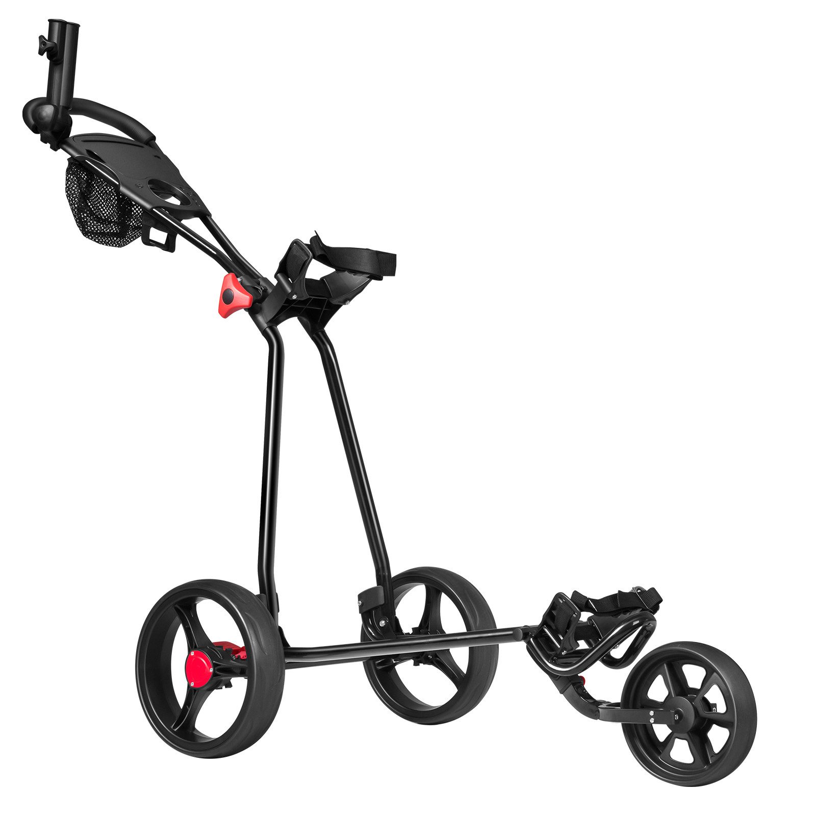 COSTWAY Golftrolley Golfwagen, mit Schirm-, Tassen-