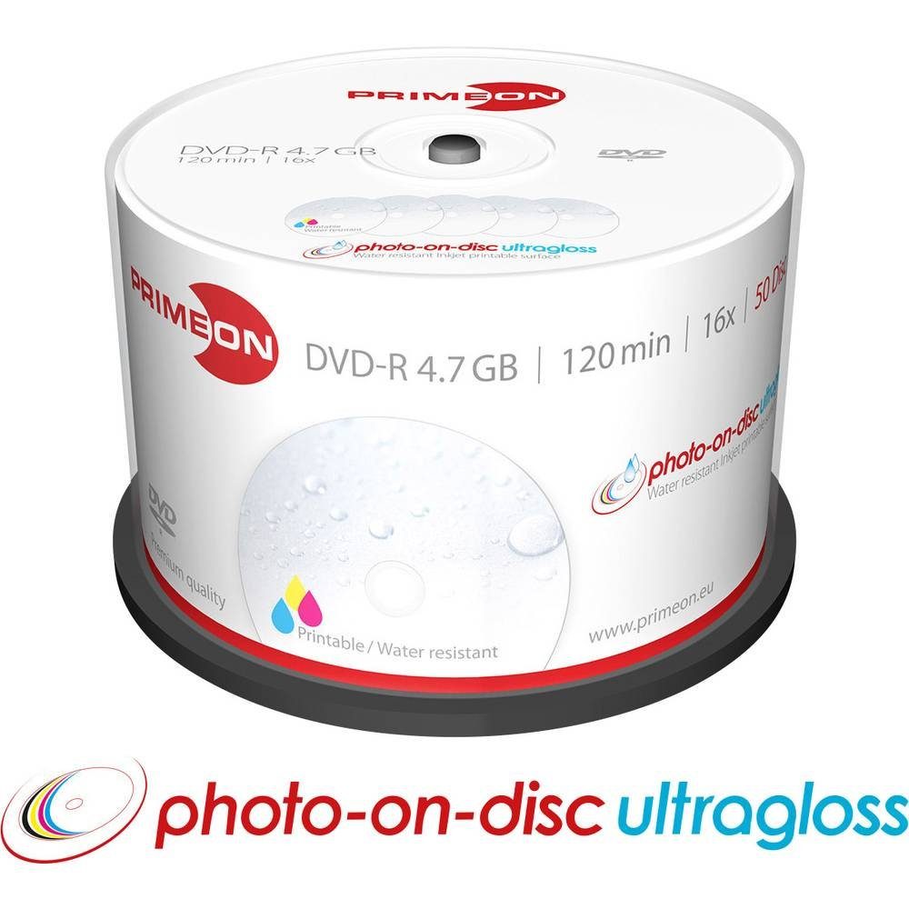 PRIMEON DVD-Rohling DVD-R 4.7GB 16x Photo-on-Disc