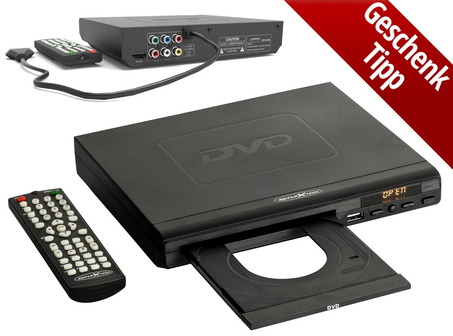 Reflexion DVD367 DVD/CD-Player DVD-Player (Full HD,