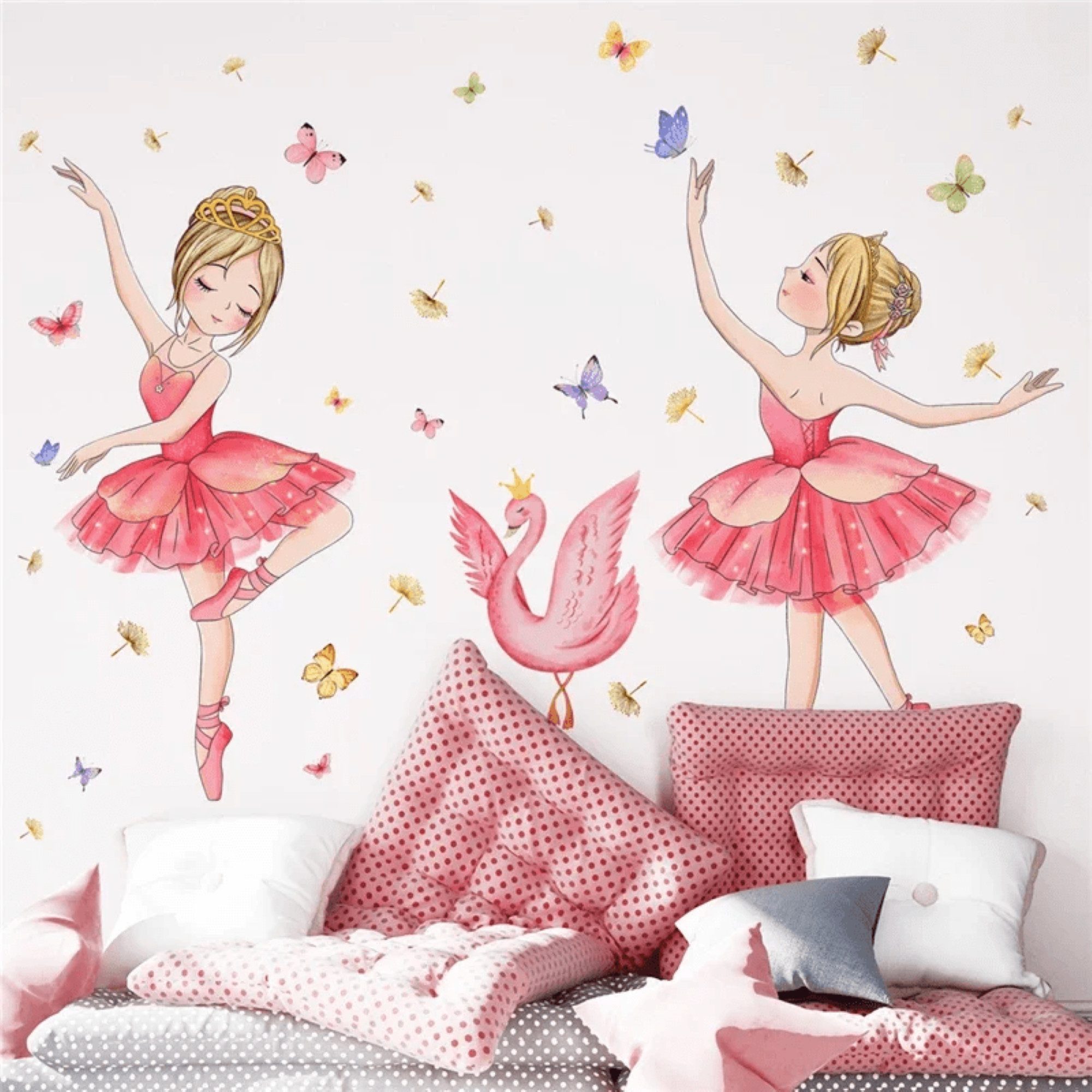 Montegoni Wandtattoo Kinder Wandsticker (selbstklebend Prinzessin,