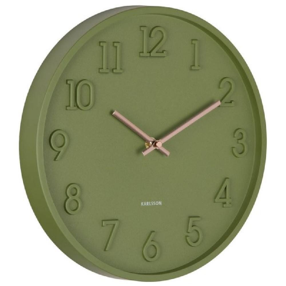 Karlsson Uhr Wanduhr Calma Army Green