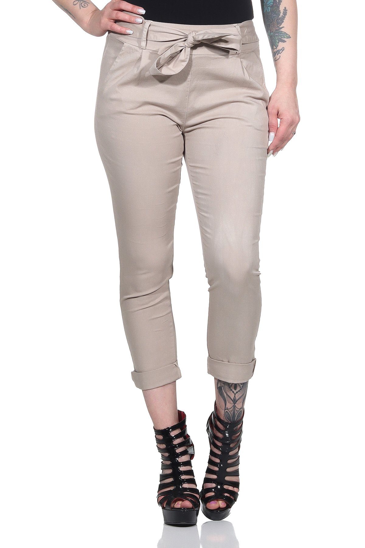 Mississhop Chinohose Damen Hose Baumwolle Hose