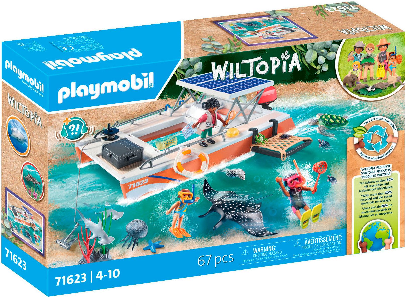 Playmobil® Korallenriff Plattform (71623), Wiltopia Konstruktions-Spielset,