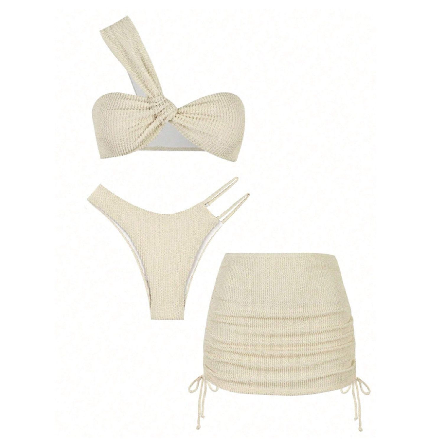 Bellaro Life Balconette-Bikini 3-tlg. Damen-Bikini Ein-Schulter