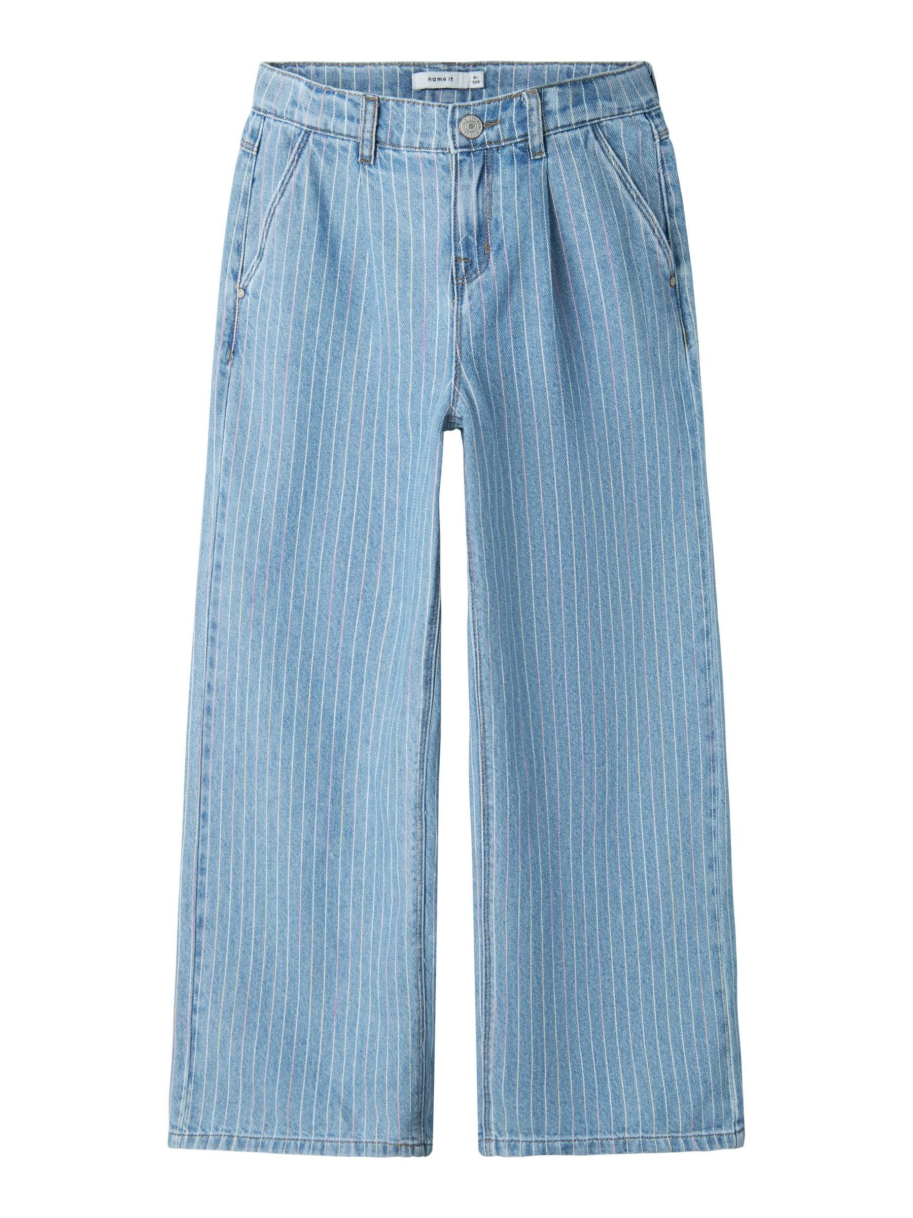 Name It Regular-fit-Jeans Gestreift Jeanshose mit