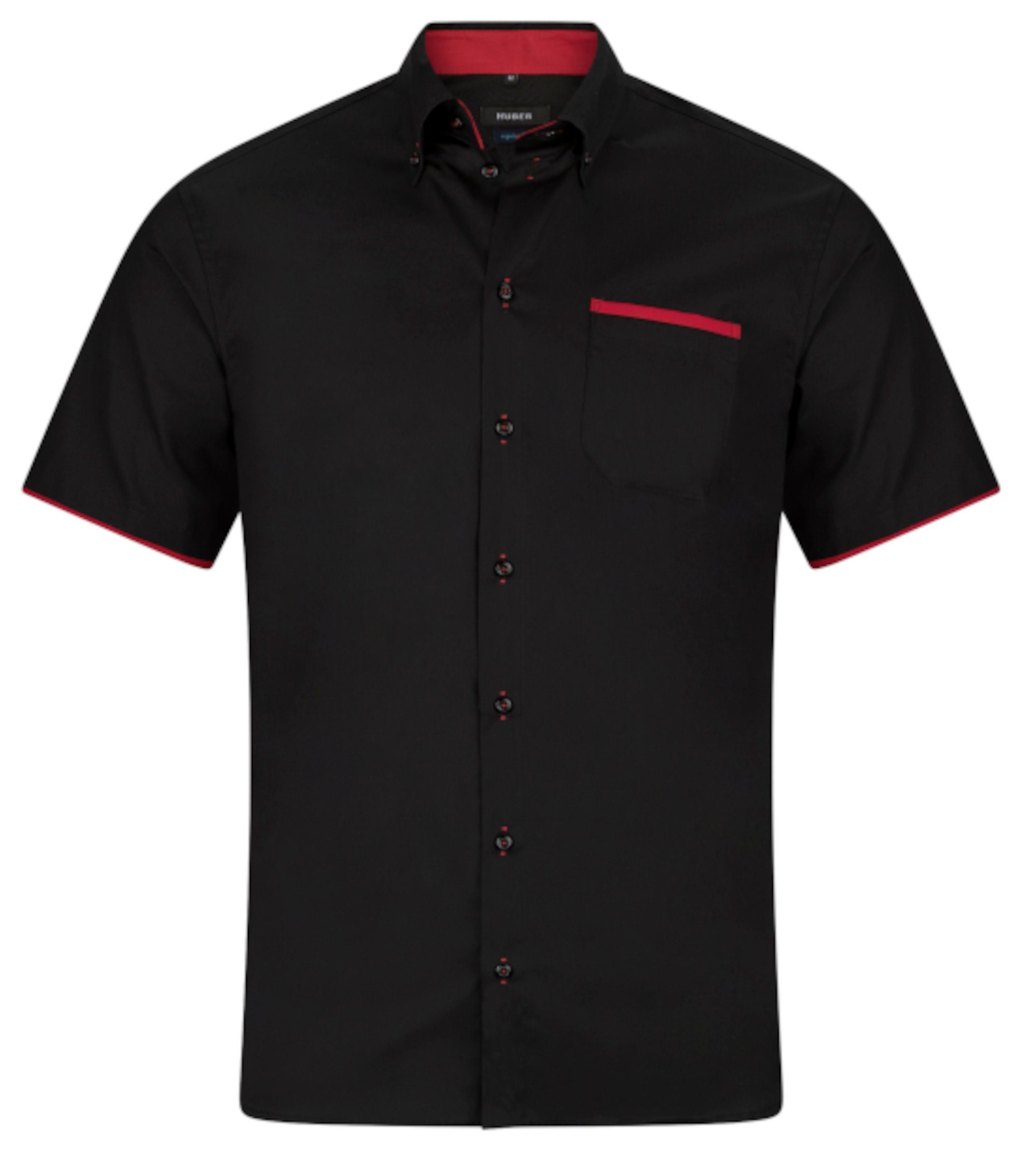 Huber Hemden Kurzarmhemd HU-0157 Button-down, Kontrast,