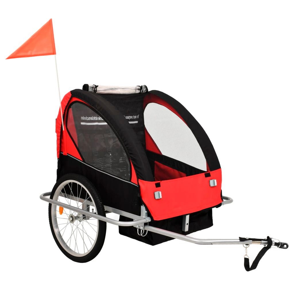 vidaXL Fahrradlastenanhänger 2-in-1 Fahrradanhänger und Kinderwagen