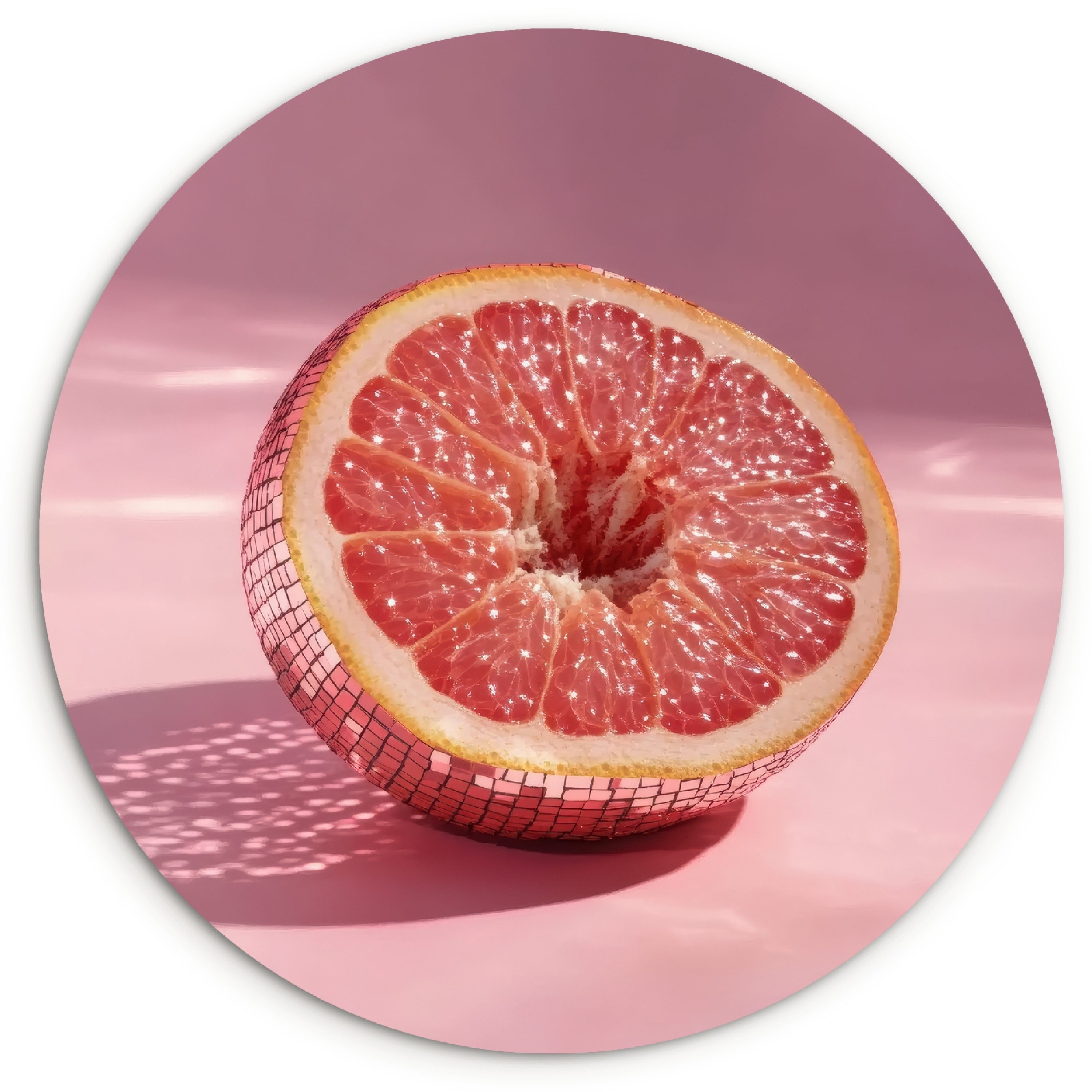MuchoWow Gemälde Grapefruit - Rosa -