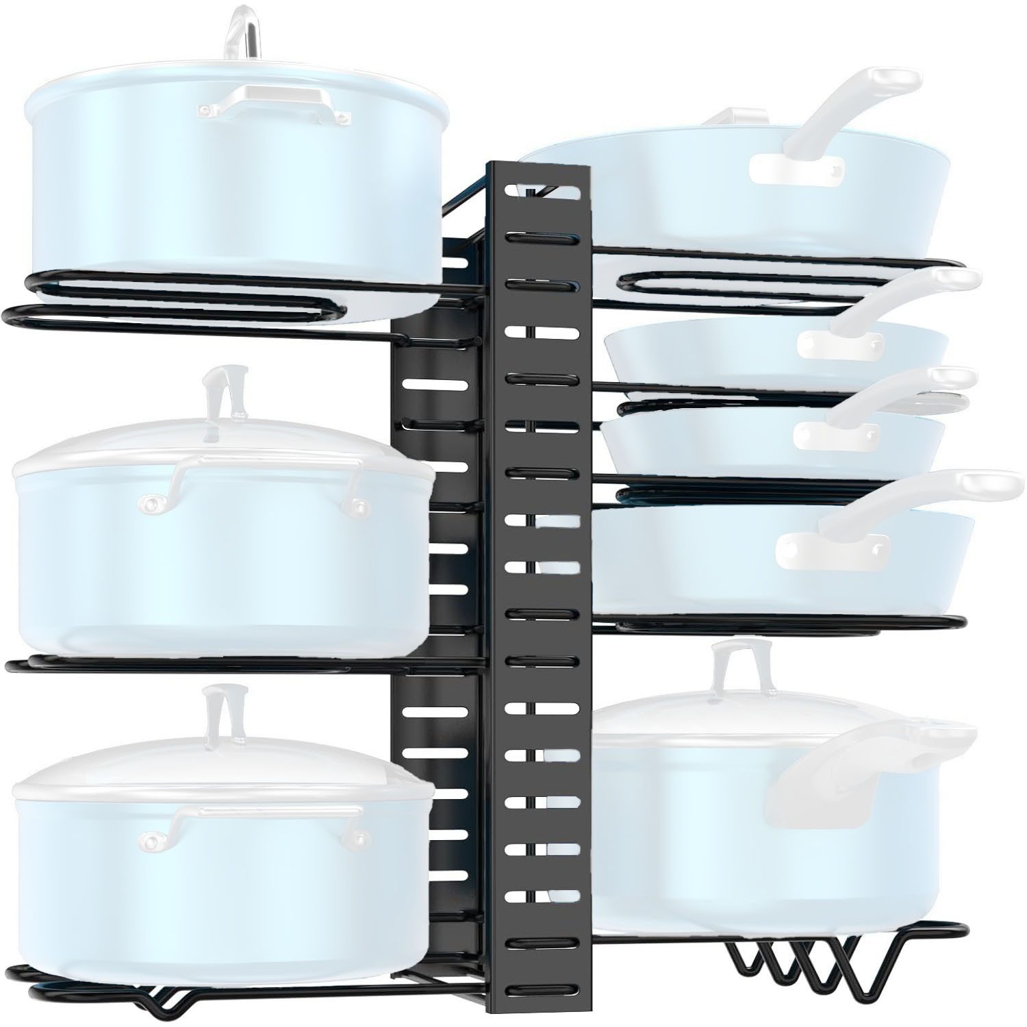 SURFOU Geschirrständer Töpfe Organizer 8 Etagen