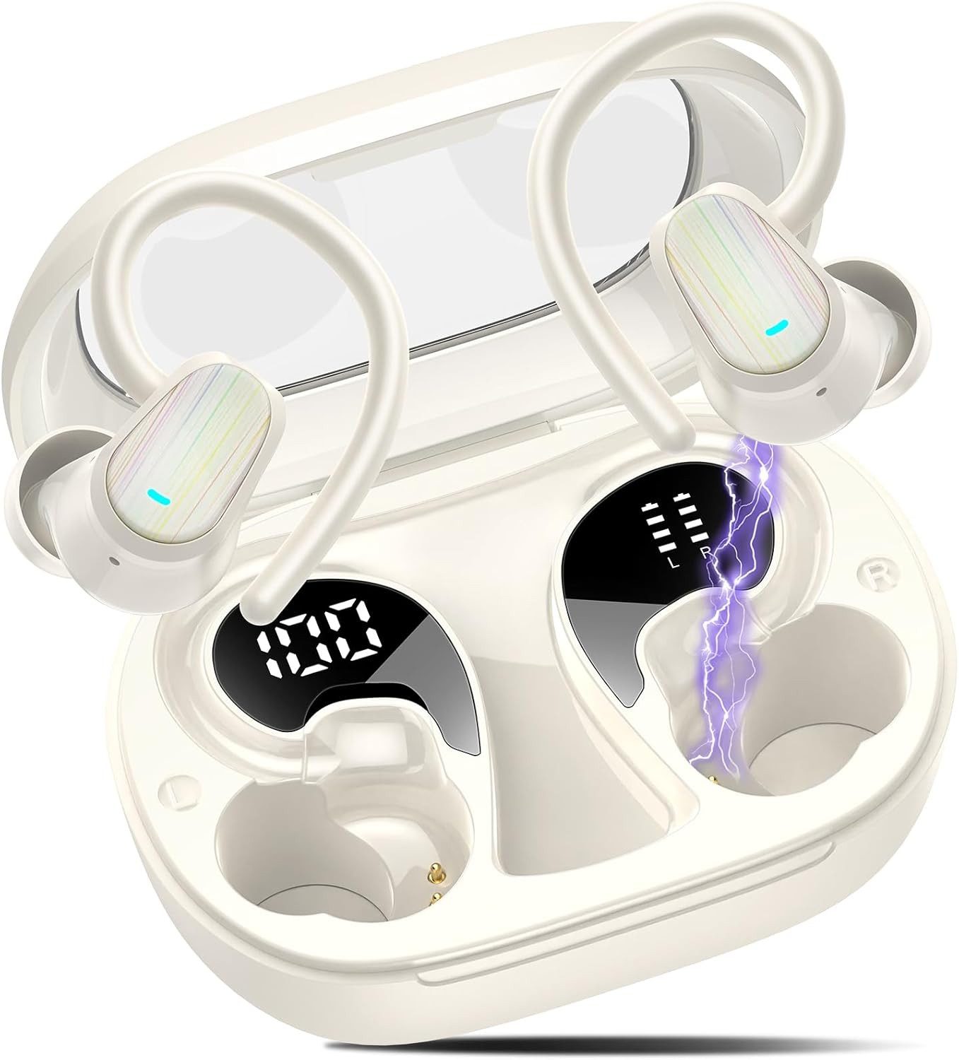 BRAIDOL Bluetooth Kopfhörer Sport, Open-Ear-Kopfhörer,Kopfhörer Kabellos