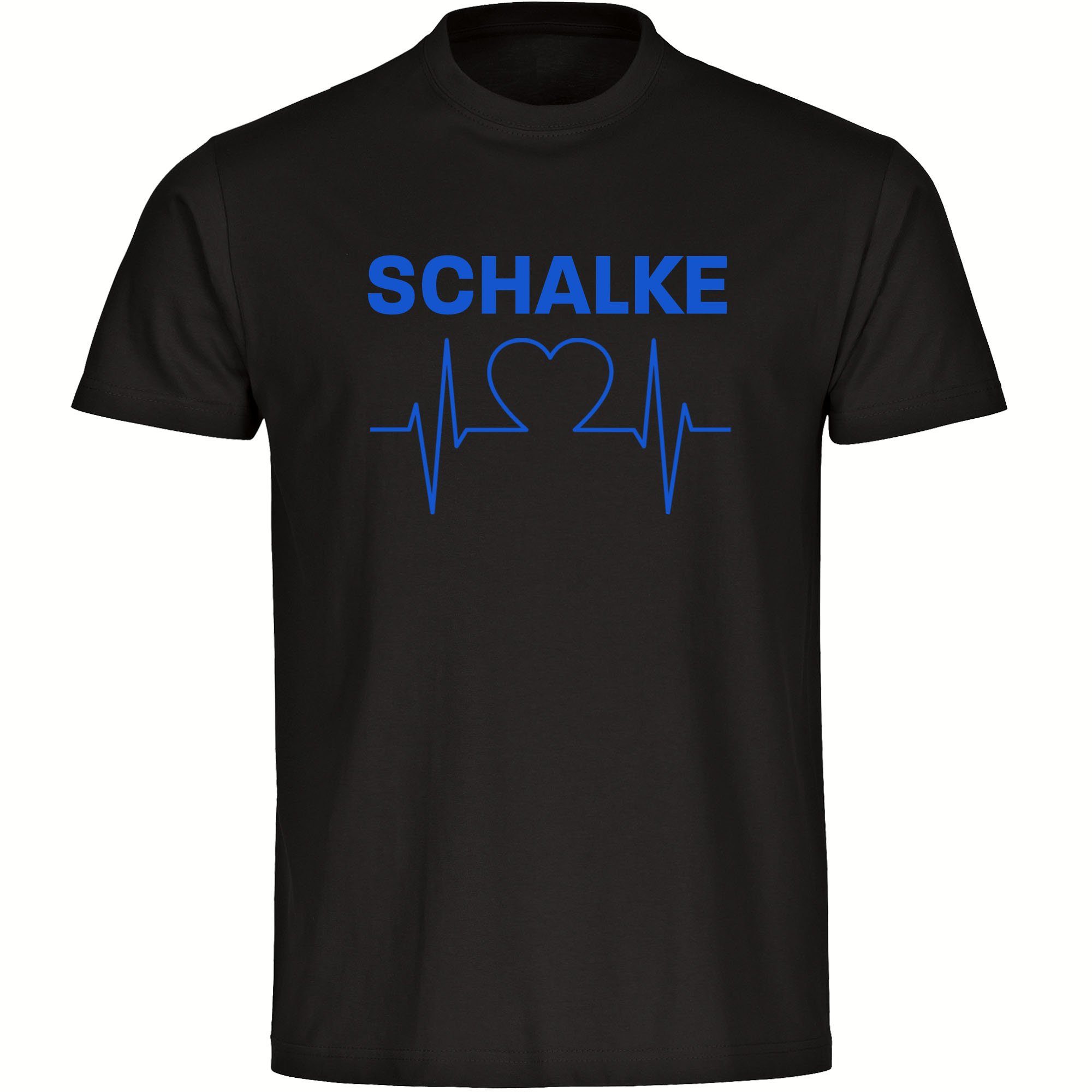 multifanshop T-Shirt Herren Schalke - Herzschlag