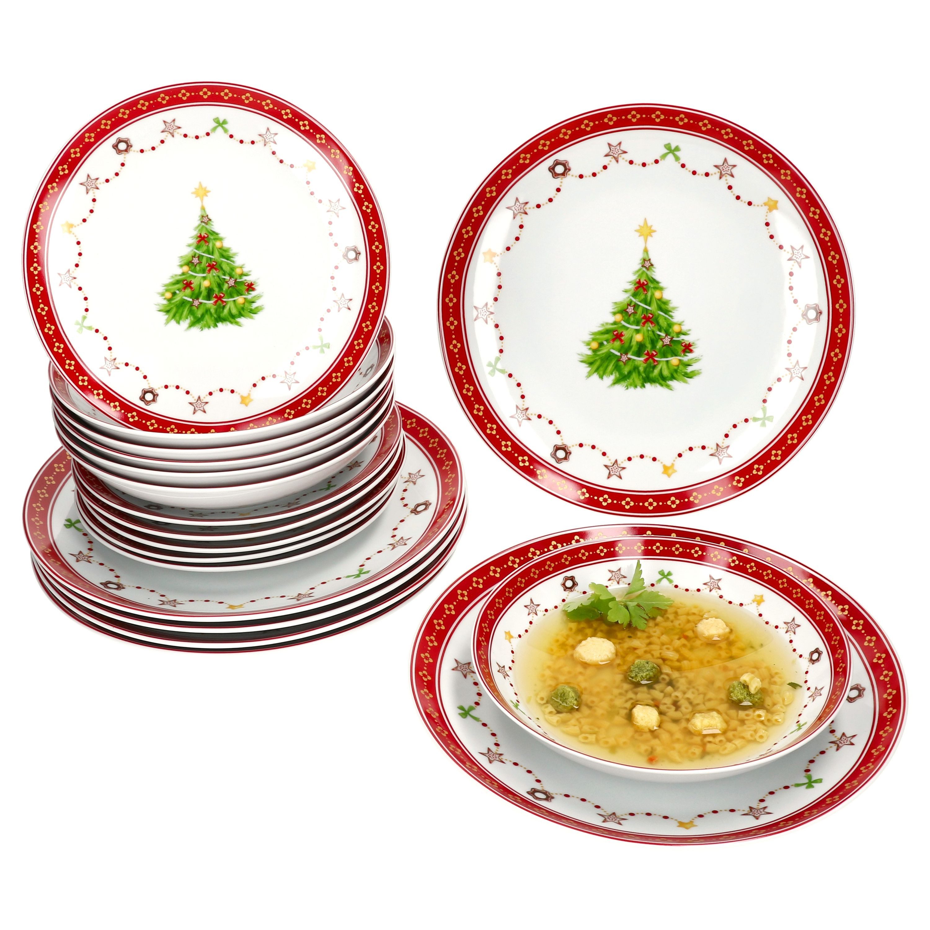 MamboCat Teller-Set 18tlg. Teller Set Weihnachtstraum