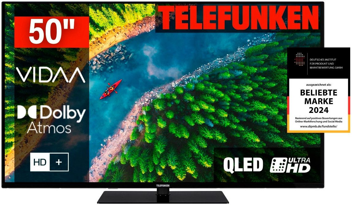 Telefunken D50Q850M8CWI QLED-Fernseher (126 cm/50 Zoll,