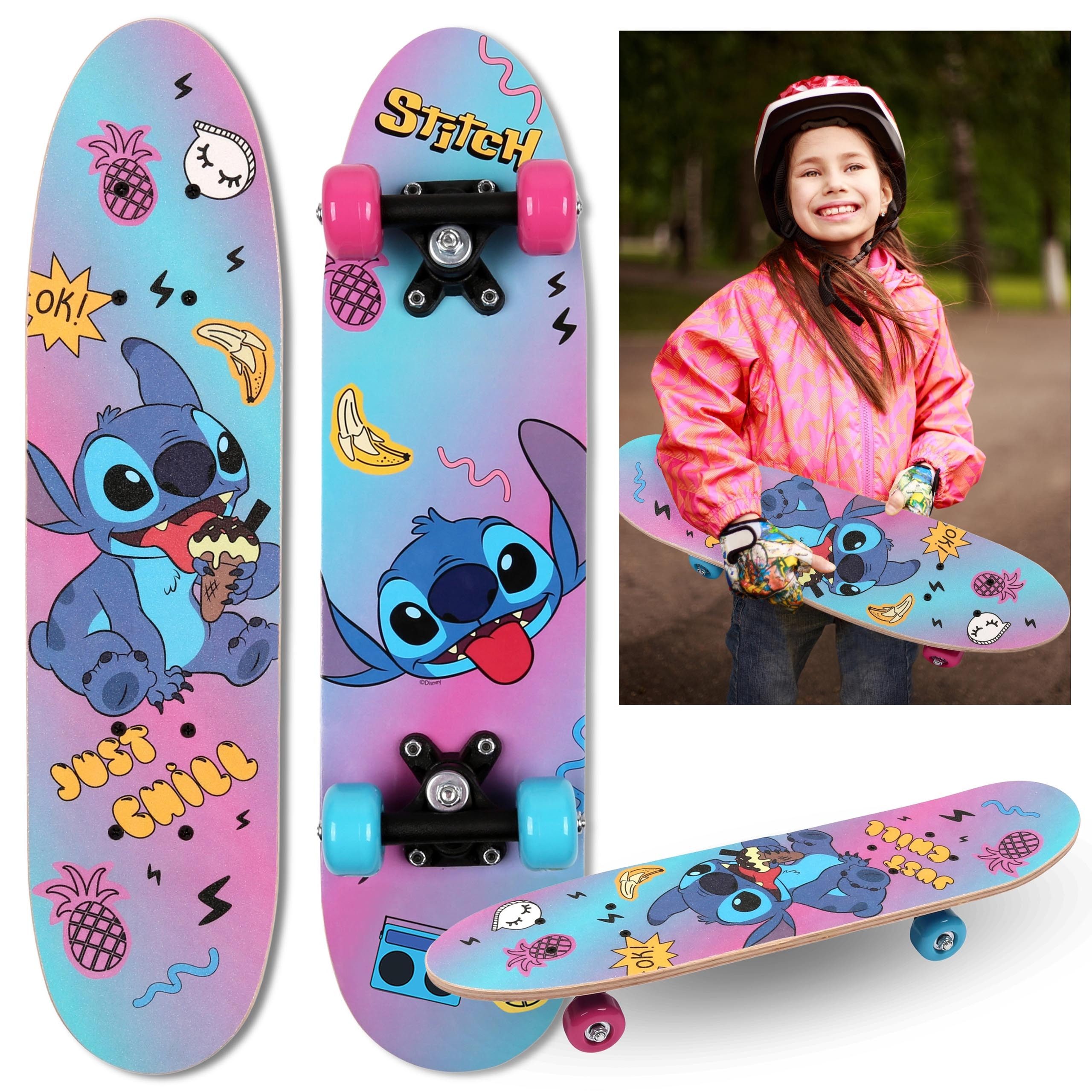 Sarcia.eu Skateboard DISNEY Stitch Kinder Skateboard