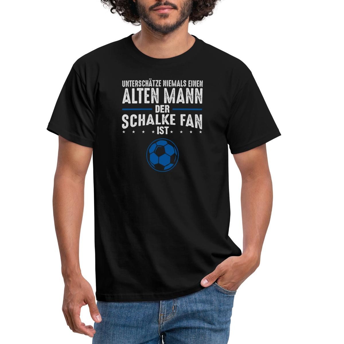 Spreadshirt T-Shirt Schalke Fan Alter Mann