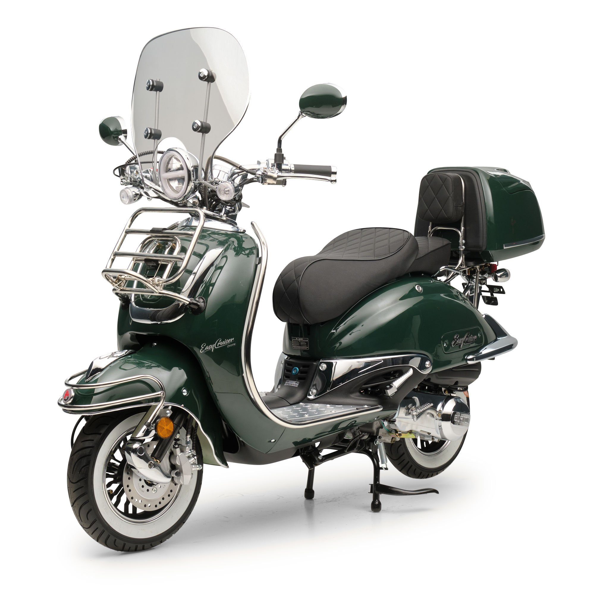 Burnout Motorroller EasyCruiser Dunkelgrün 50ccm Euro