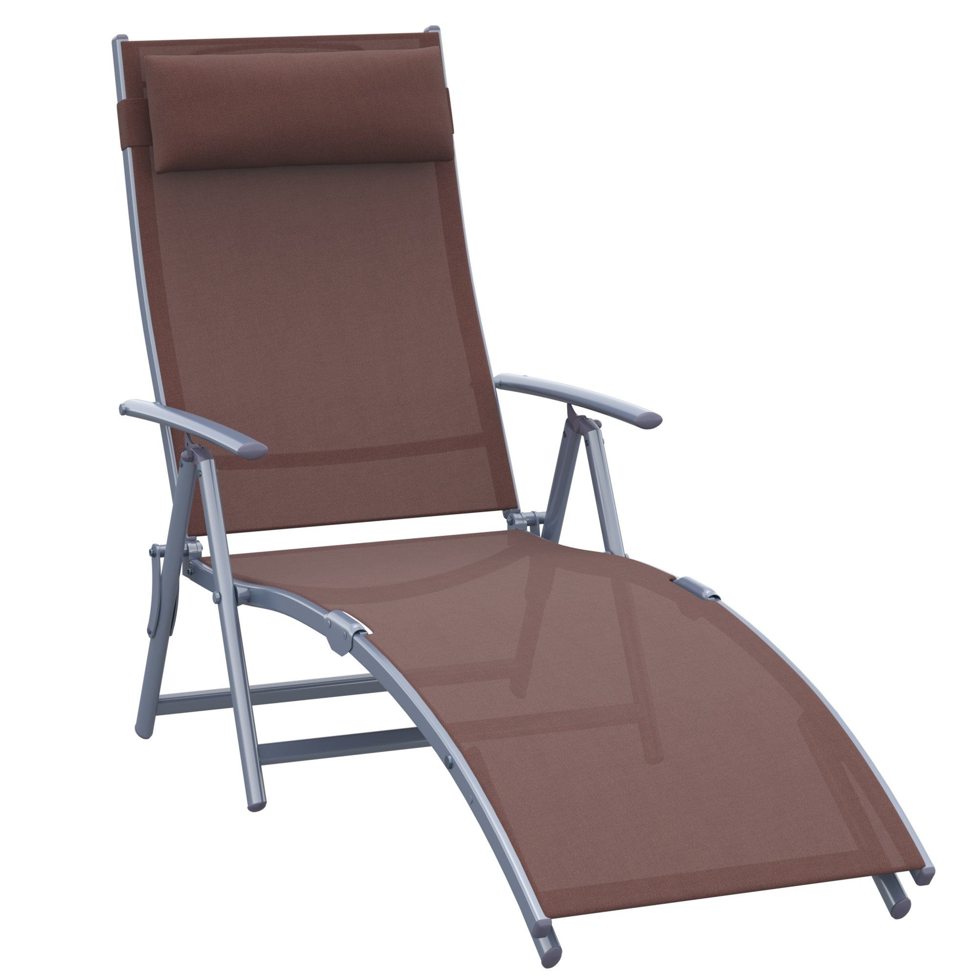Outsunny Gartenliege Garten Metall Stoff 137