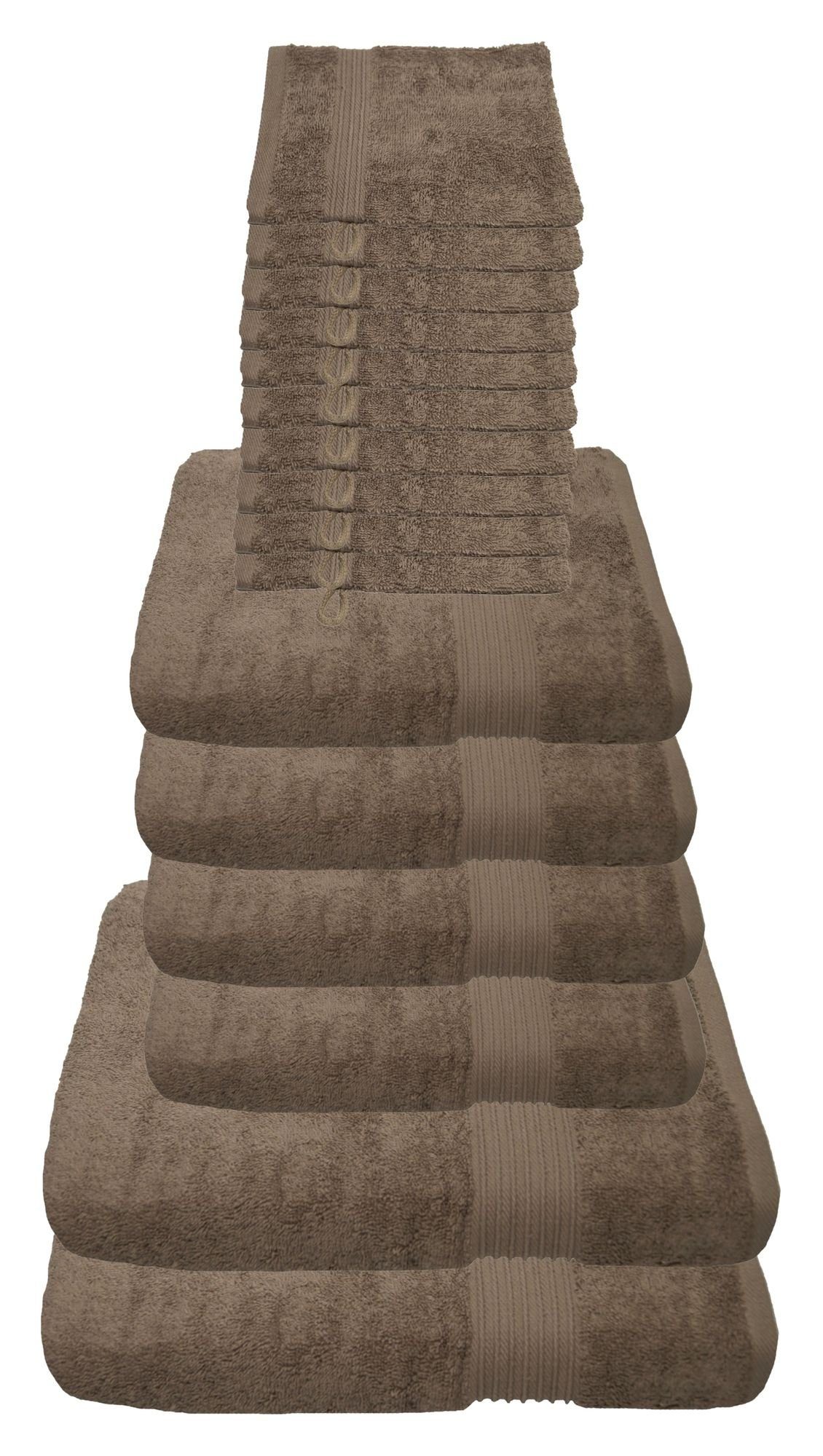 Julie Julsen Handtücher 16-Handtücher-Walnuss, Baumwolle (16-St)