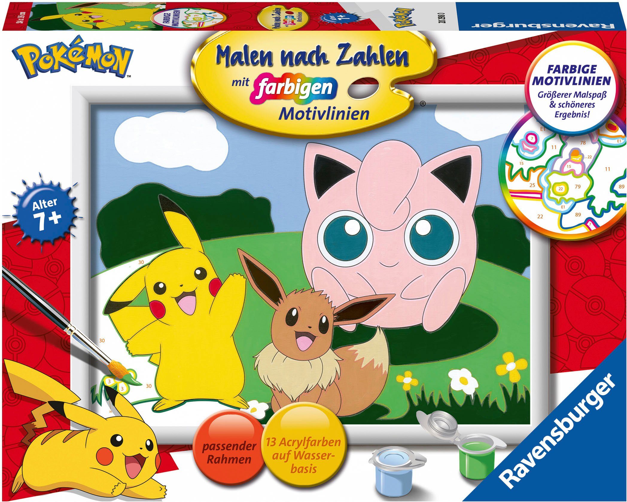 Ravensburger Malen nach Zahlen Pokémon Abenteuer,