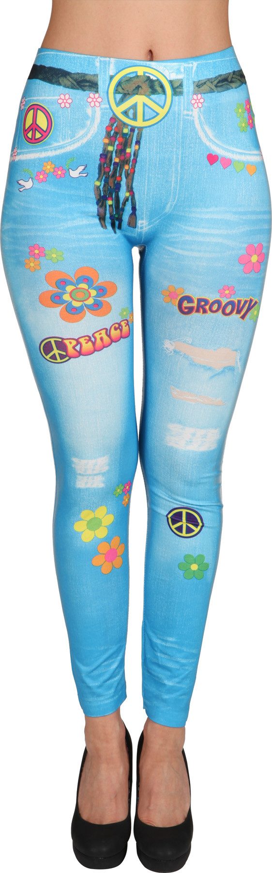 Orlob Leggings Hippie Leggings Flower Power