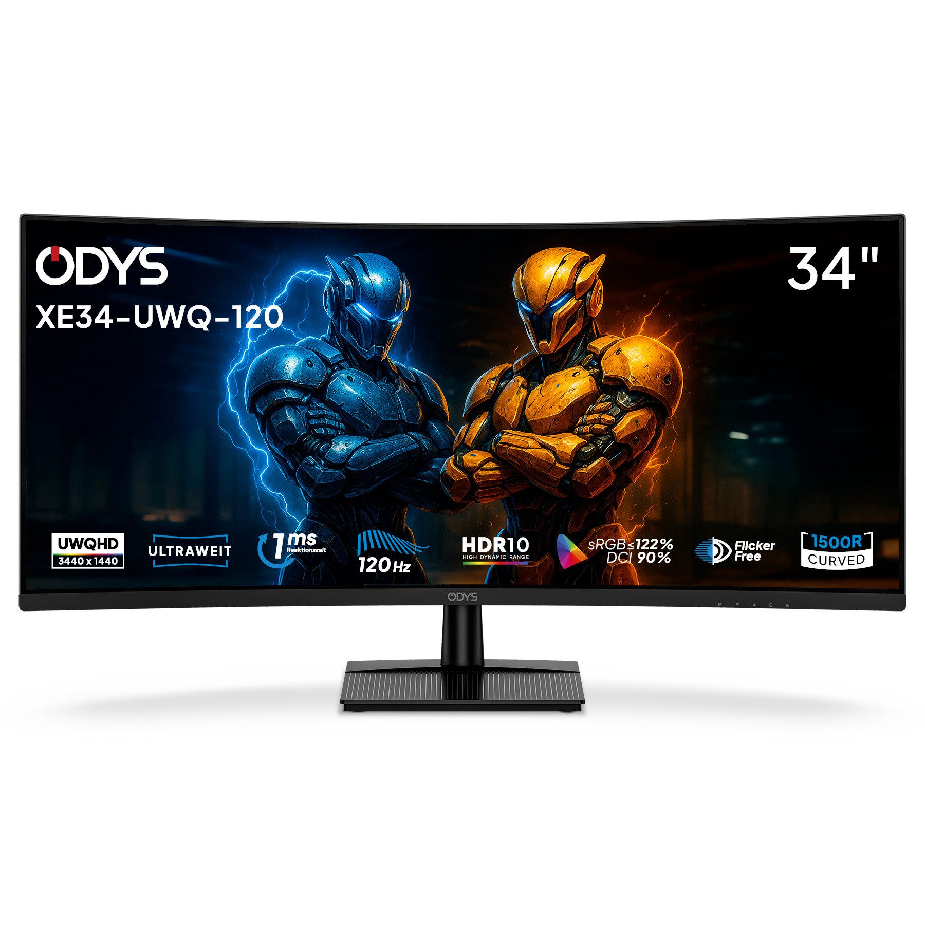 Odys XE34-UWQ-120 Gaming Monitor LED-Monitor (86