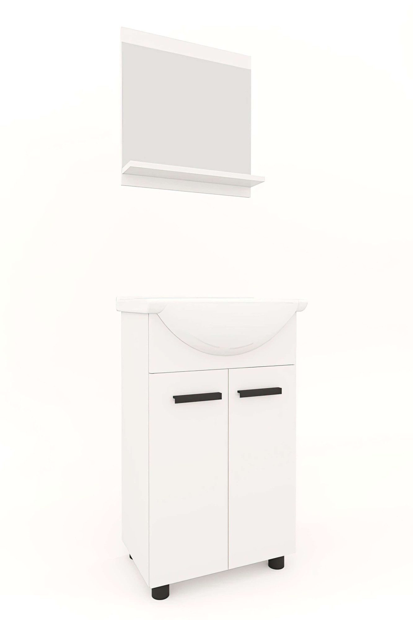 welltime Badmöbel-Set Badmöbel-Set Paulo, Waschbeckenunterschrank mit