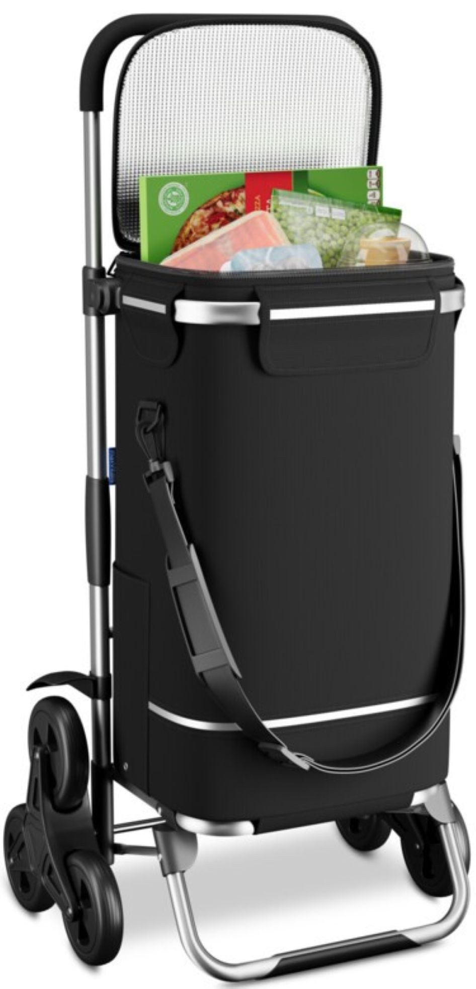 ELONEO Einkaufstrolley mit XXL-Kühlfach & praktischem