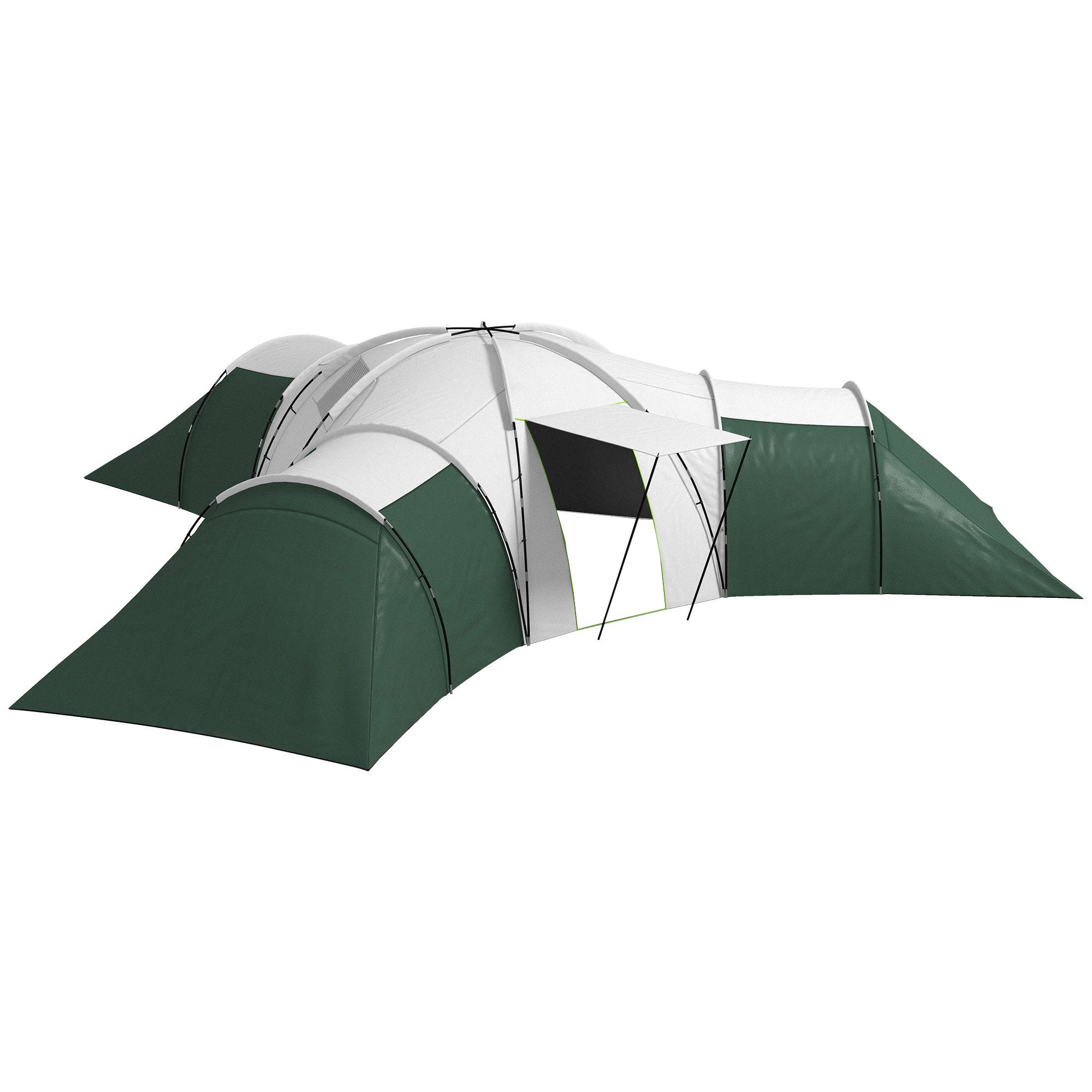 Outsunny Tunnelzelt 2000mm Wasserabweisend Oxford, Personen: