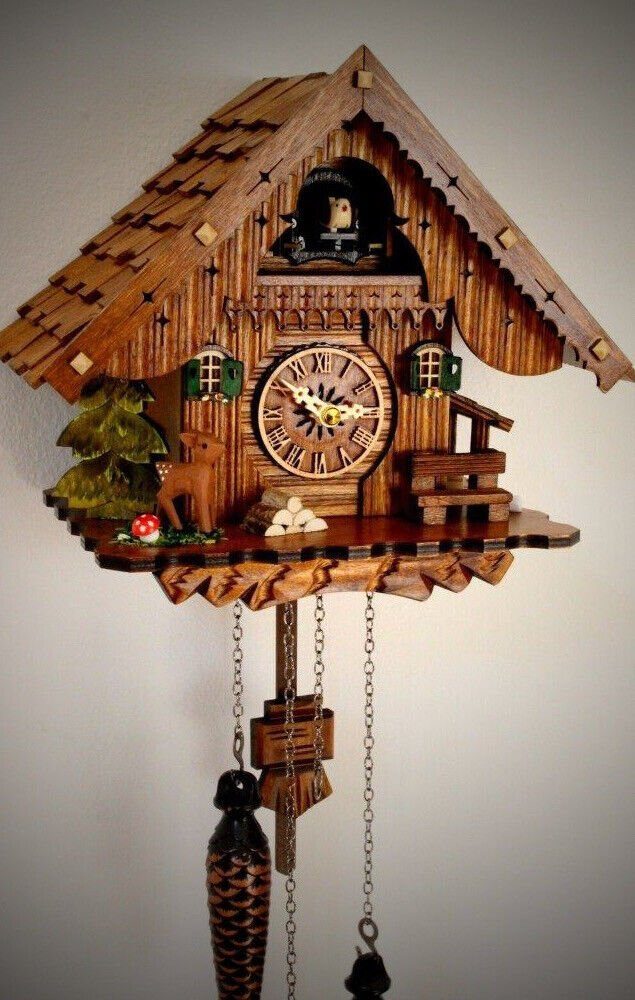Clockvilla Hettich-Uhren Wanduhr Schwarzwälder Kuckucksuhr mit