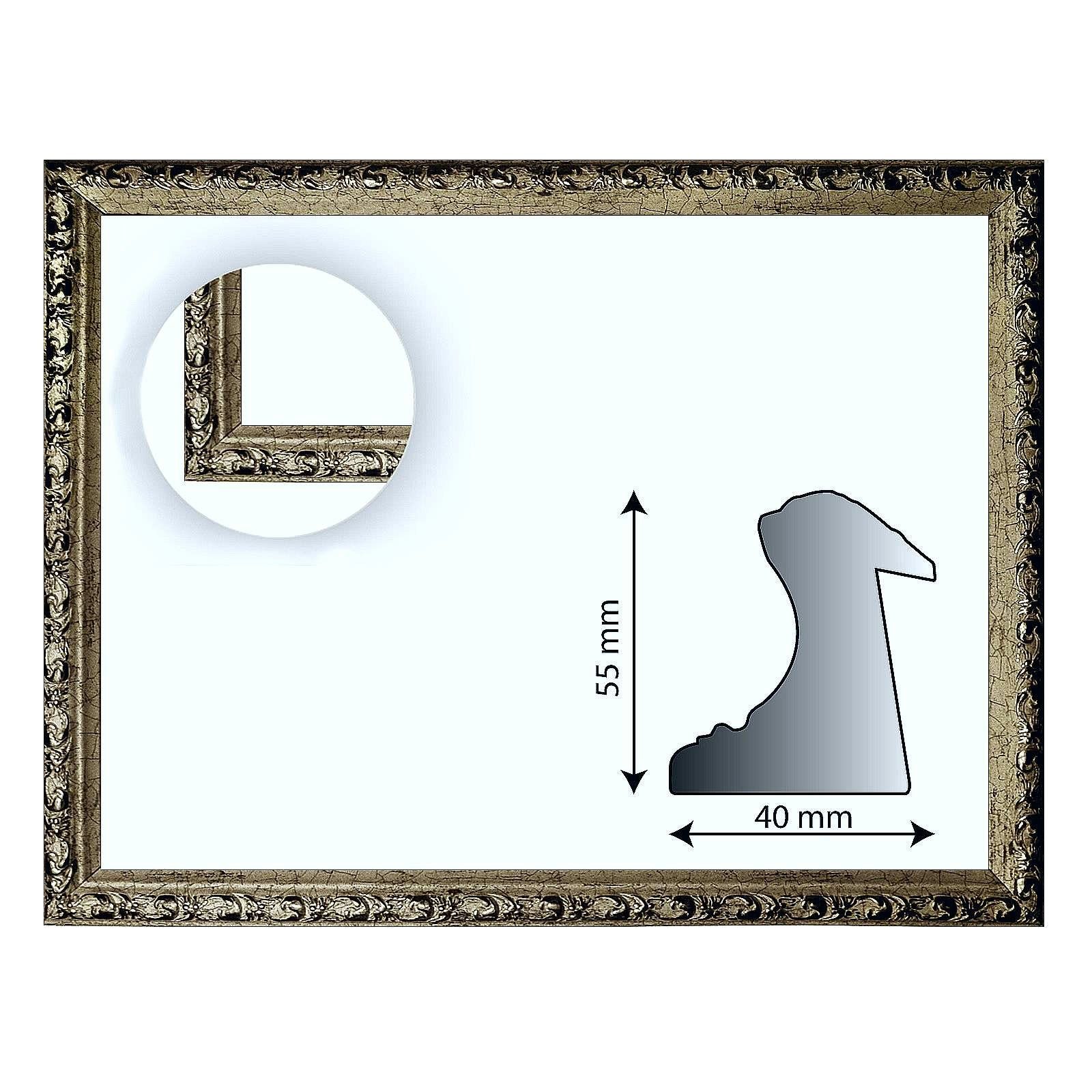 Bilderrahmen Neumann Einzelrahmen Barockrahmen platin fein