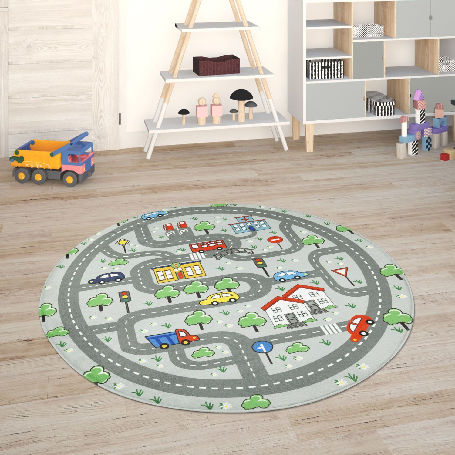 Paco Home Kinderteppich Chicos 559, rund,