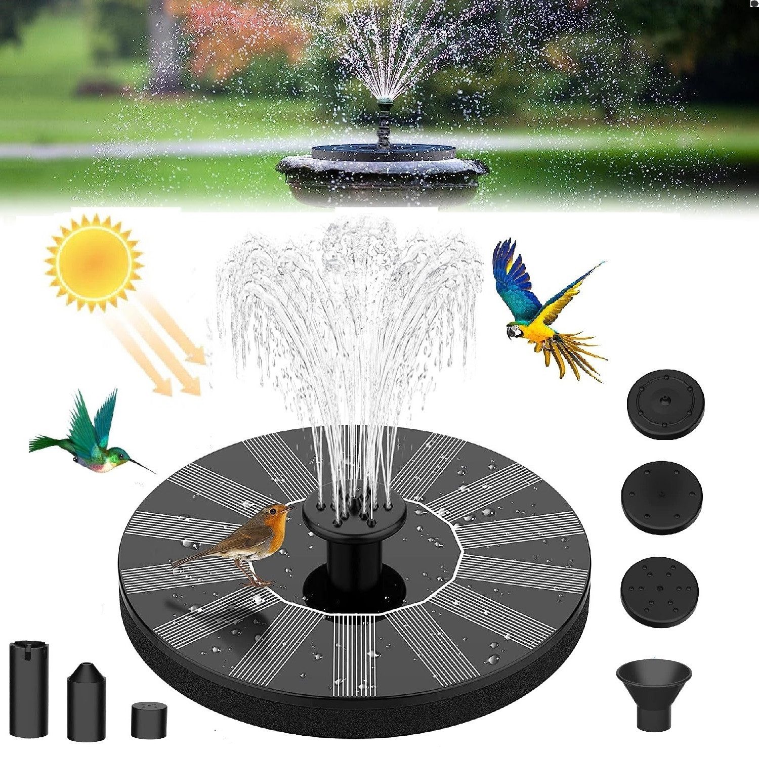 DOPWii Gartenbrunnen Solarpumpe,1.2W, 13*13CM,Solarbrunnen Mit 6