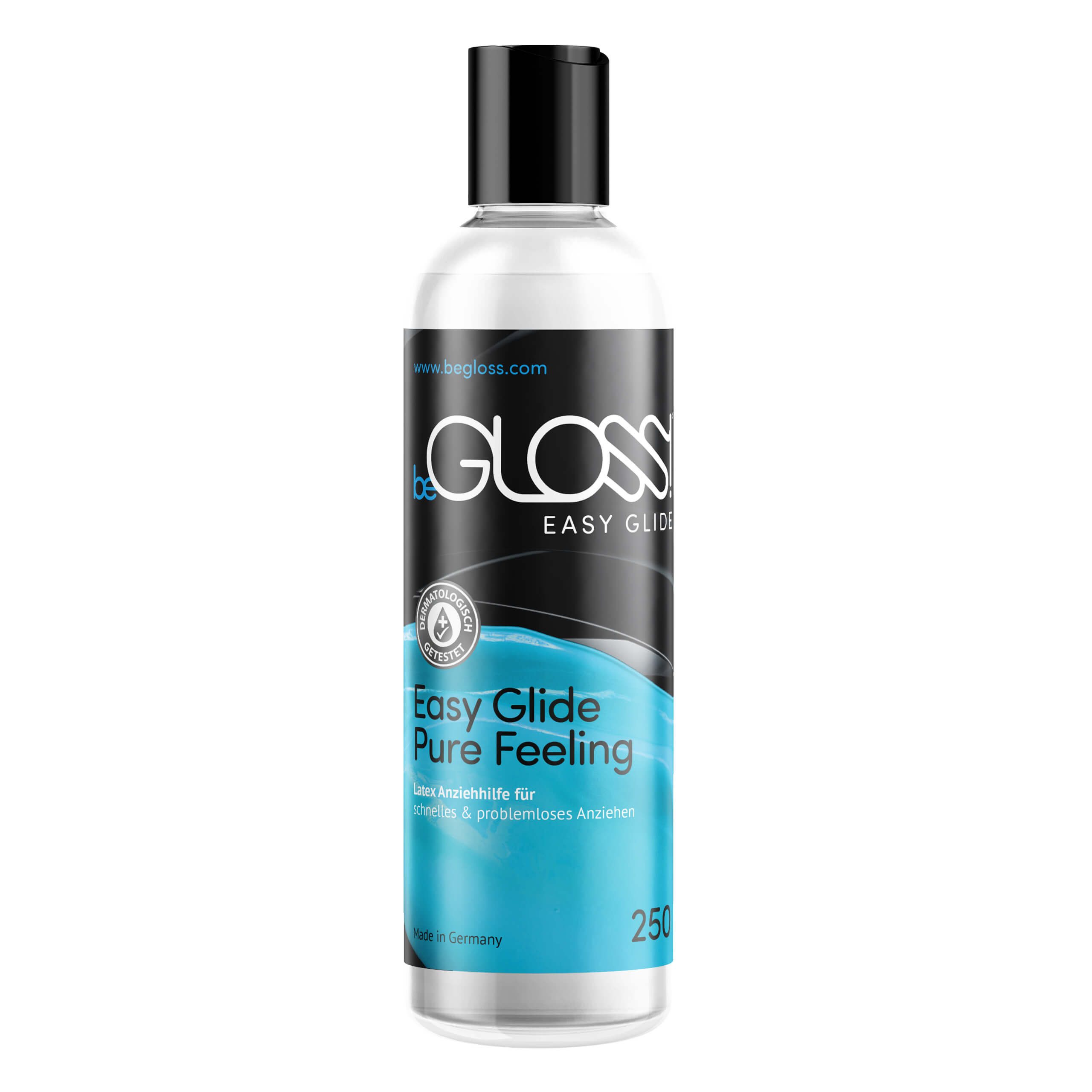 beGLOSS Gleitgel Latex Pflege & Anziehhilfe für Latex