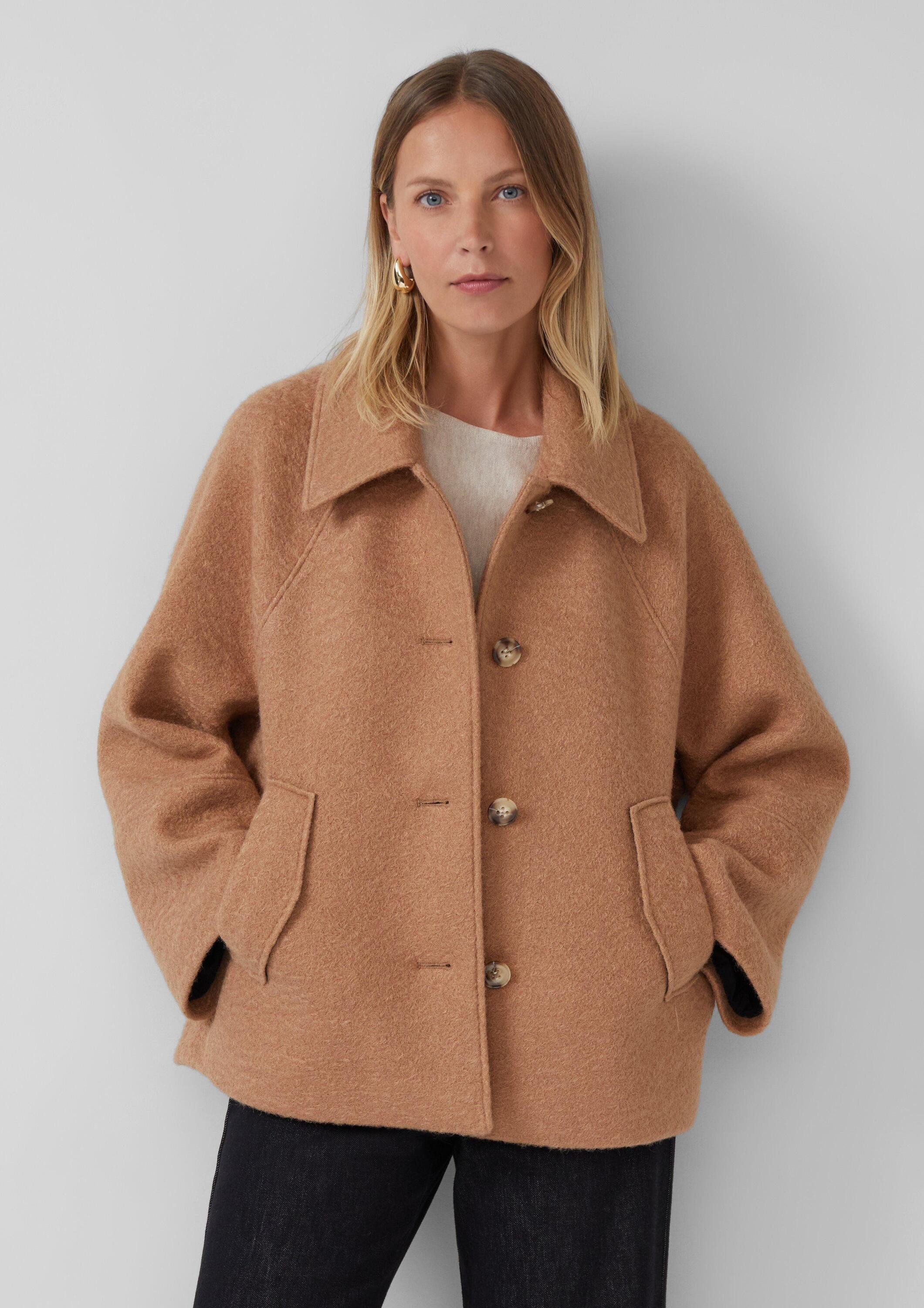 s.Oliver Funktionsjacke Outdoor-Jacke Bouclé-Jacke im Loose