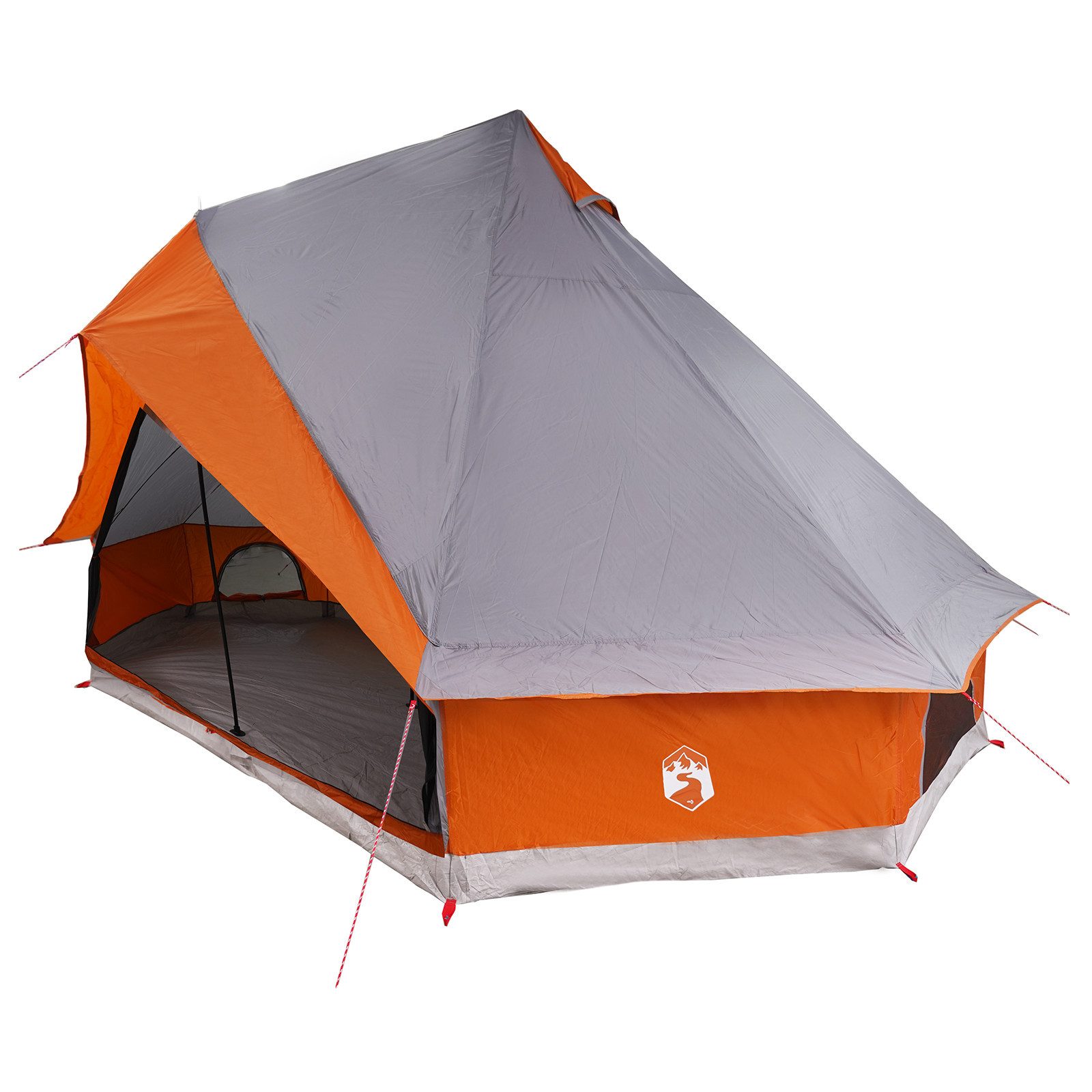 vidaXL Tipi-Zelt Familienzelt Tipi Grau und