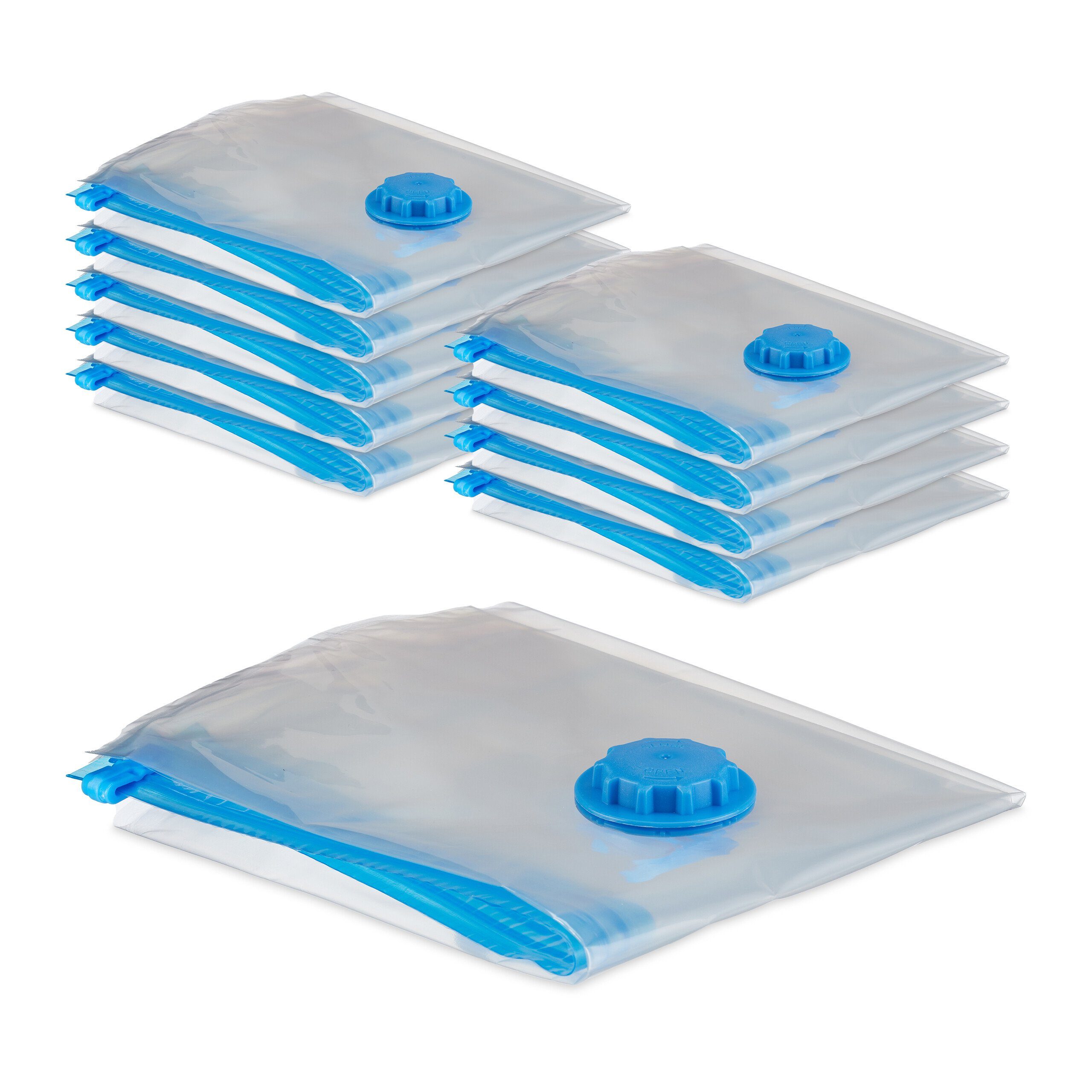 relaxdays Kleiderschutzhülle Vakuumbeutel für Kleidung 10er