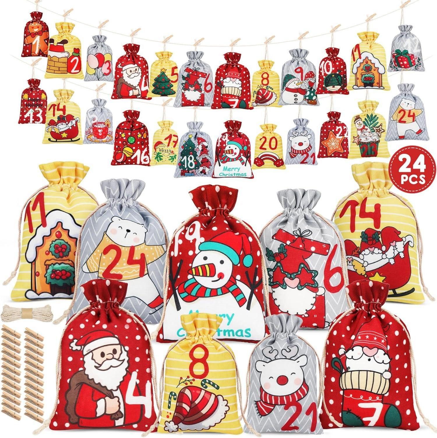 LuxusKollektion befüllbarer Adventskalender Adventskalender 24 Tüten