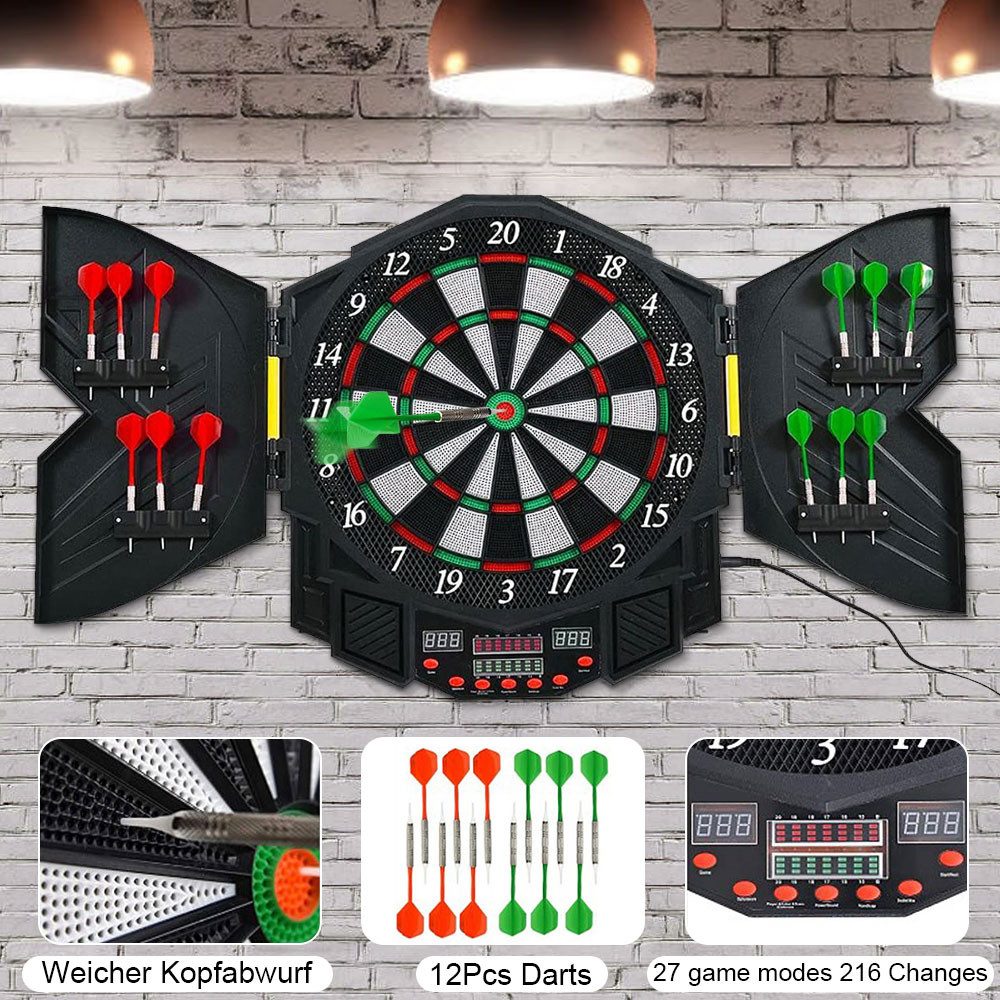 JEOBEST Dartautomat Dartscheibe Elektronisch, Dartpfeil Softdarts