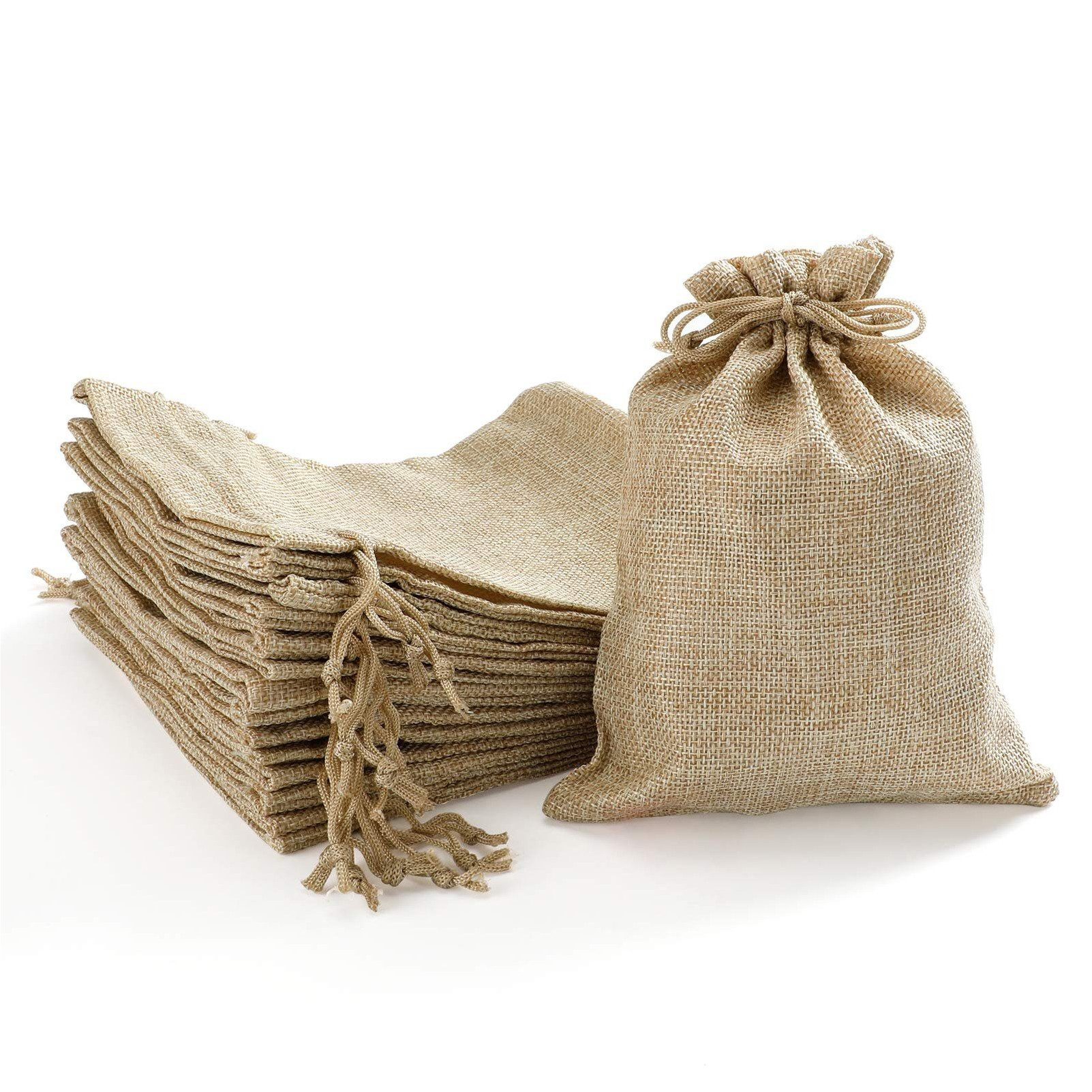 EXTSUD Adventskalender 24 Stücke Jutesäckchen Jute