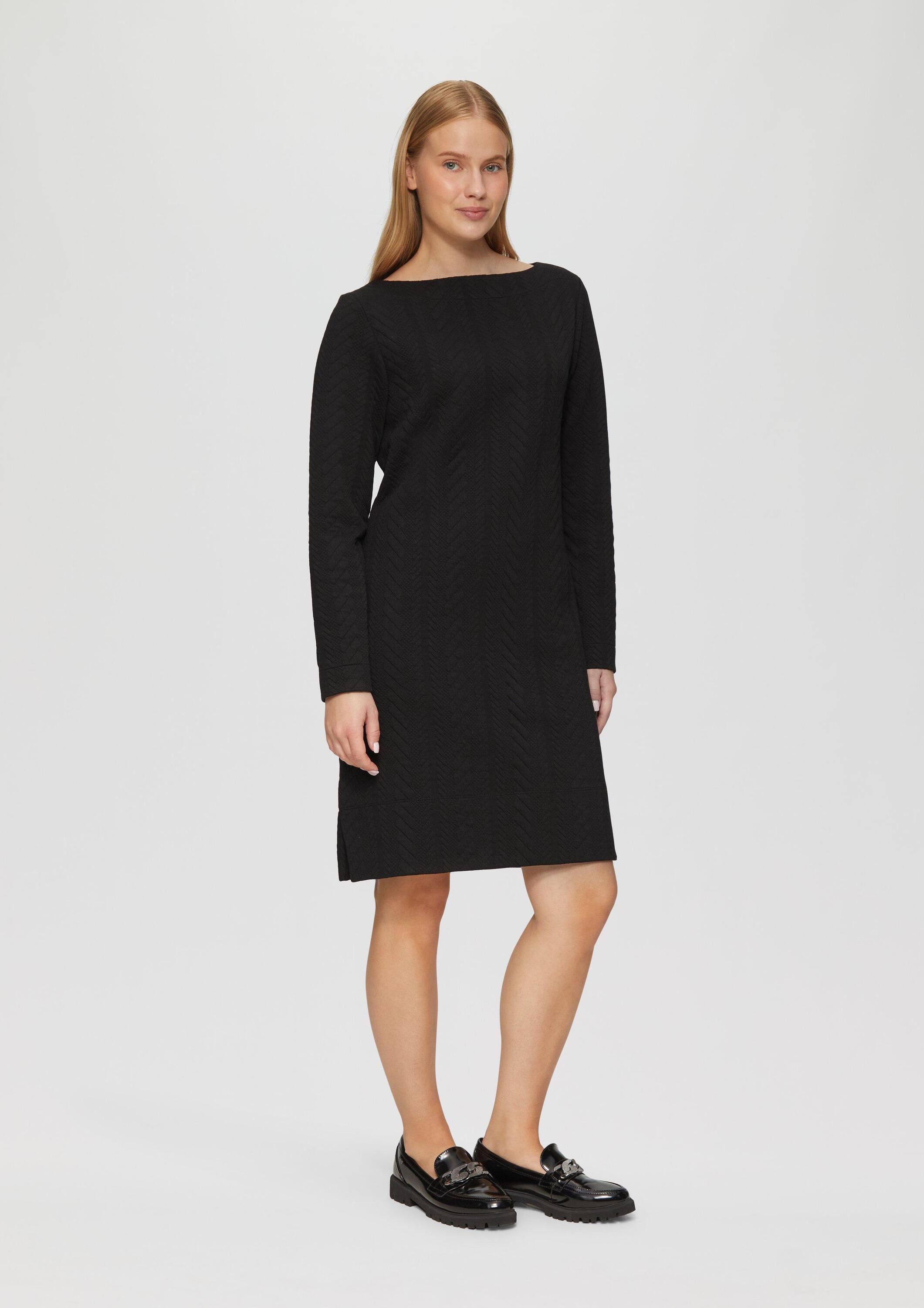 s.Oliver Minikleid Kleid Strukturiertes Jacquard-Kleid mit