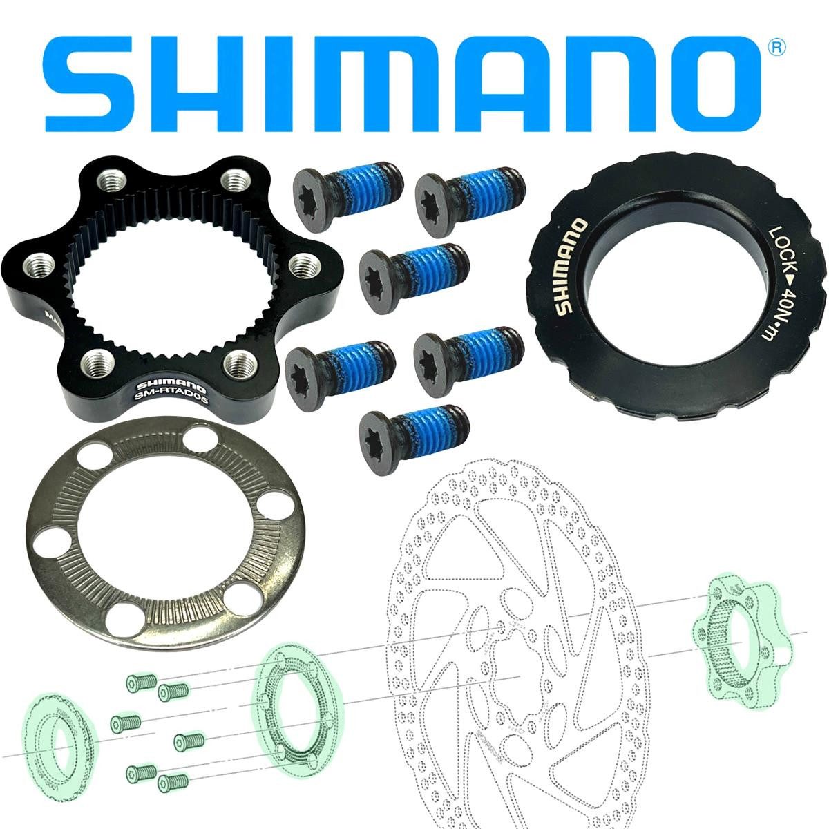 Shimano Scheibenbremse Shimano Bremsscheiben Adapter 6-Loch