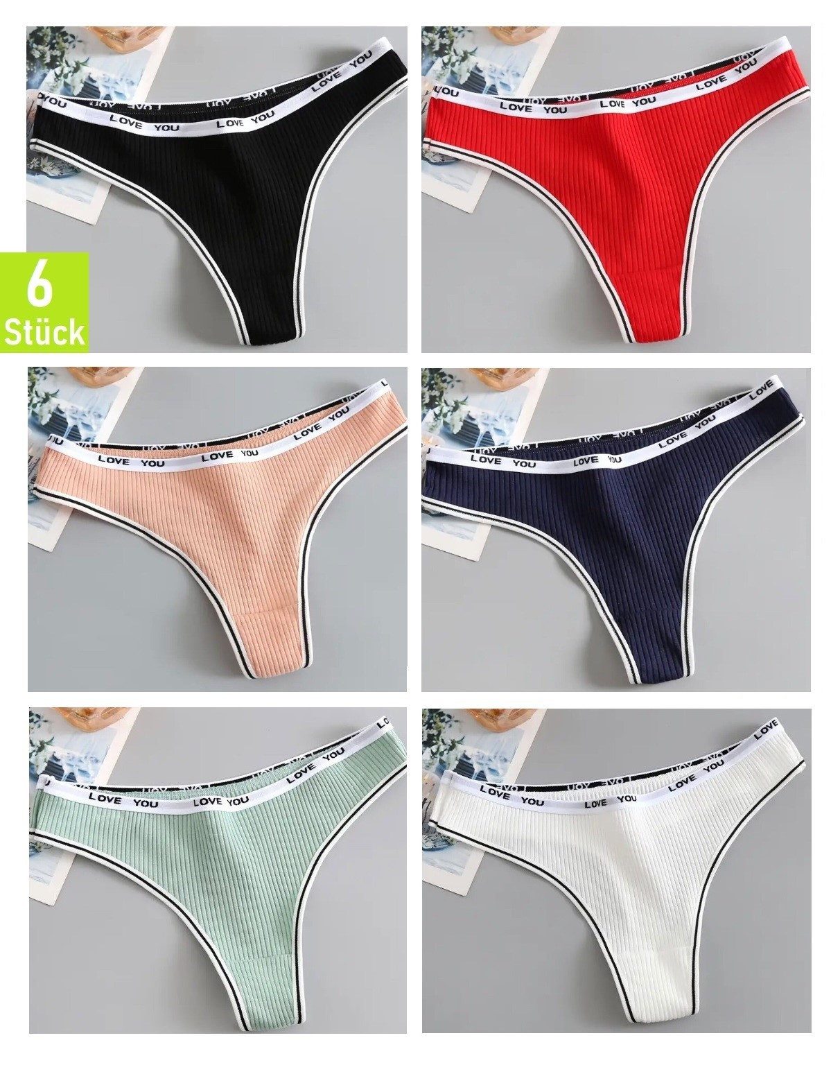 denu-shop Tanga Sport-Tangas ohne Nähte Damenunterwäsche