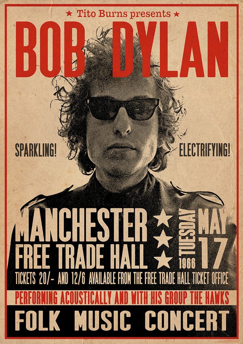 Close Up Poster Bob Dylan Poster
