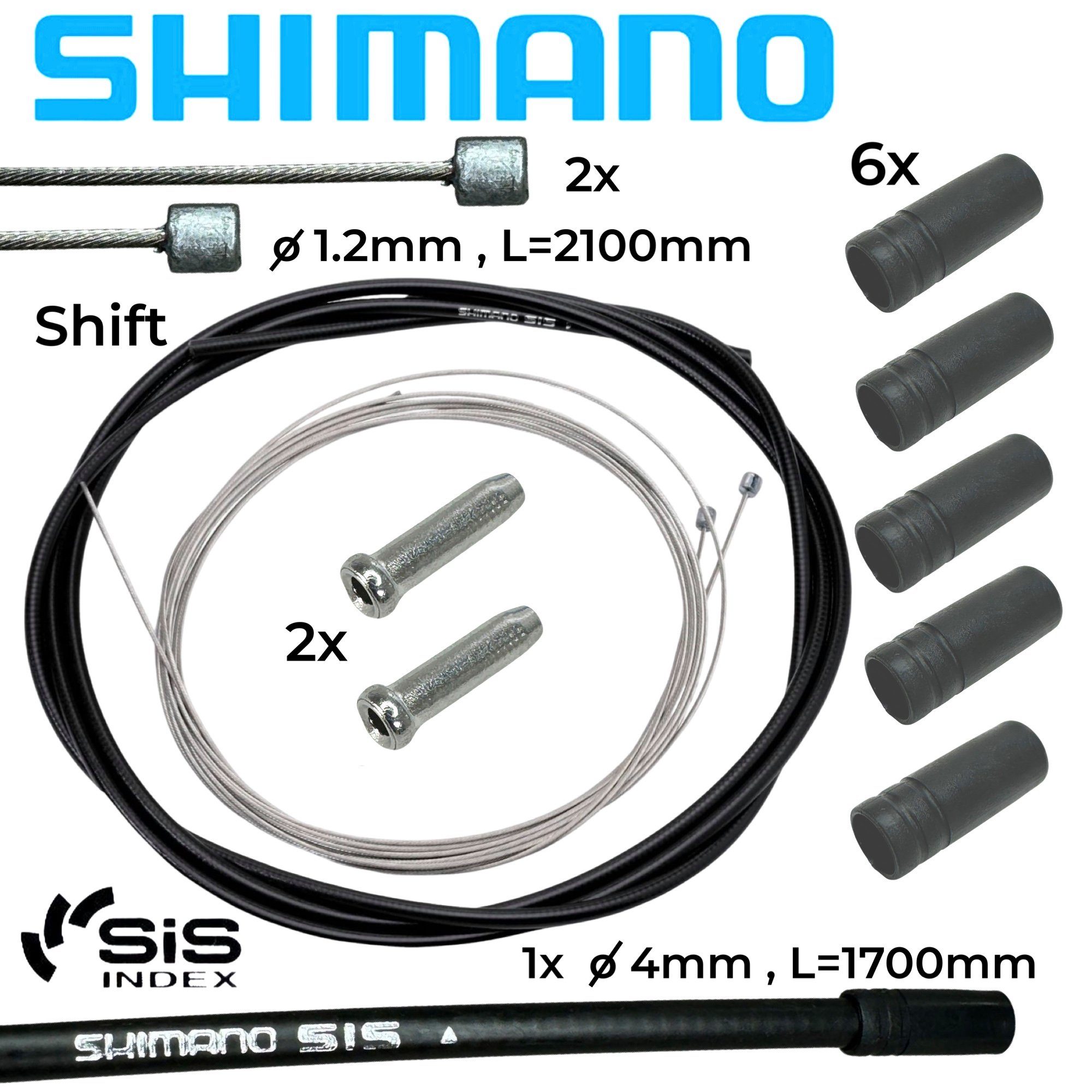 Shimano Felgenbremse Shimano Schaltzug-Set MTB &