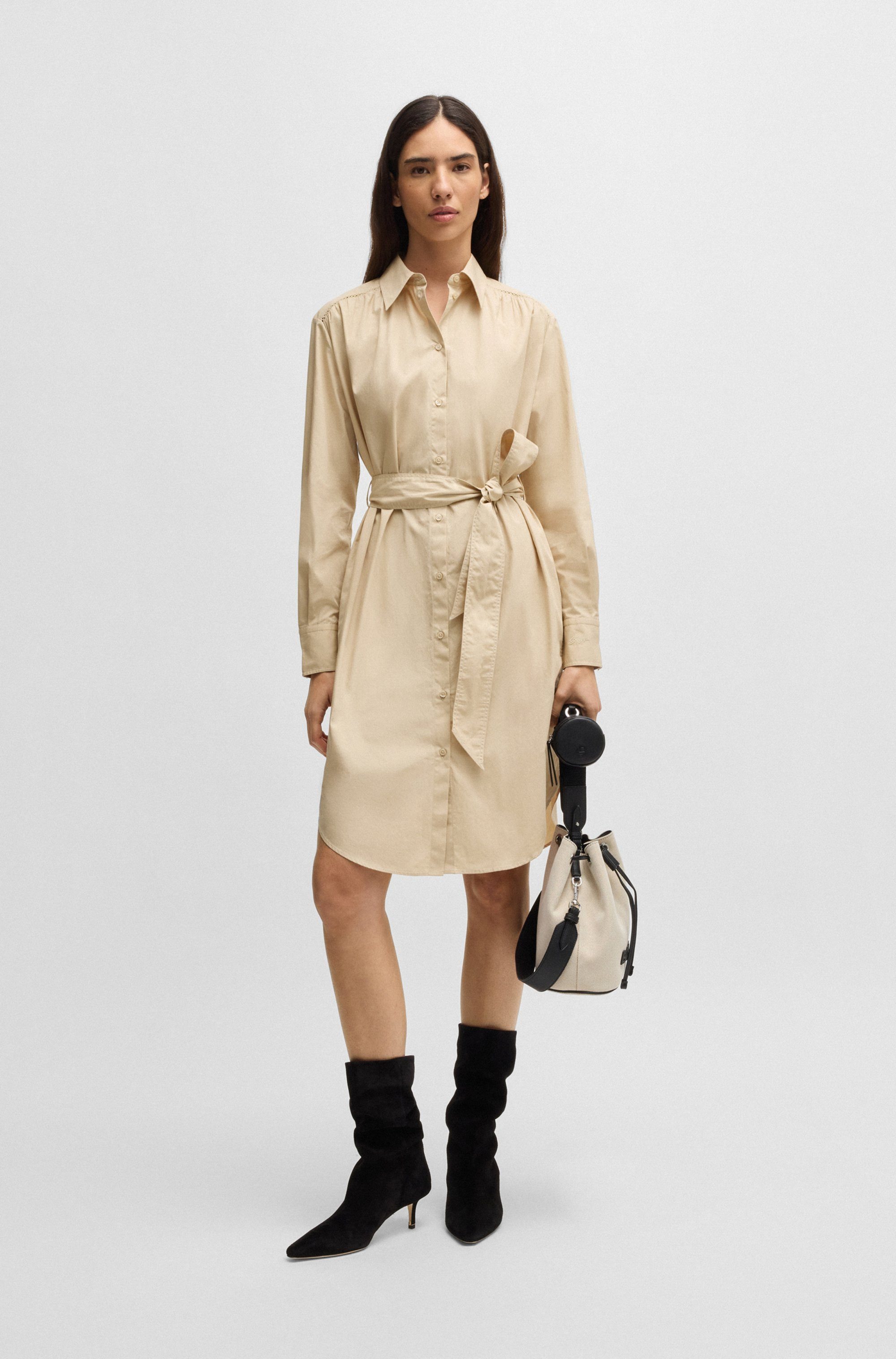 BOSS ORANGE Blusenkleid Delegant Premium Damenmode