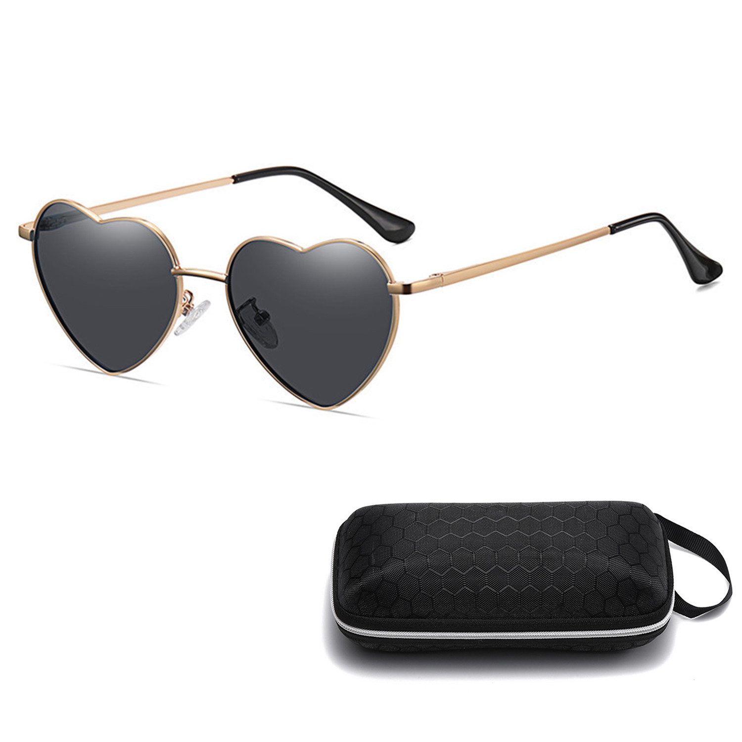 ibettertec Sonnenbrille Sonnenbrille Damen,Unregelmäßige Sonnenbrille,Liebe Sonnenbrille